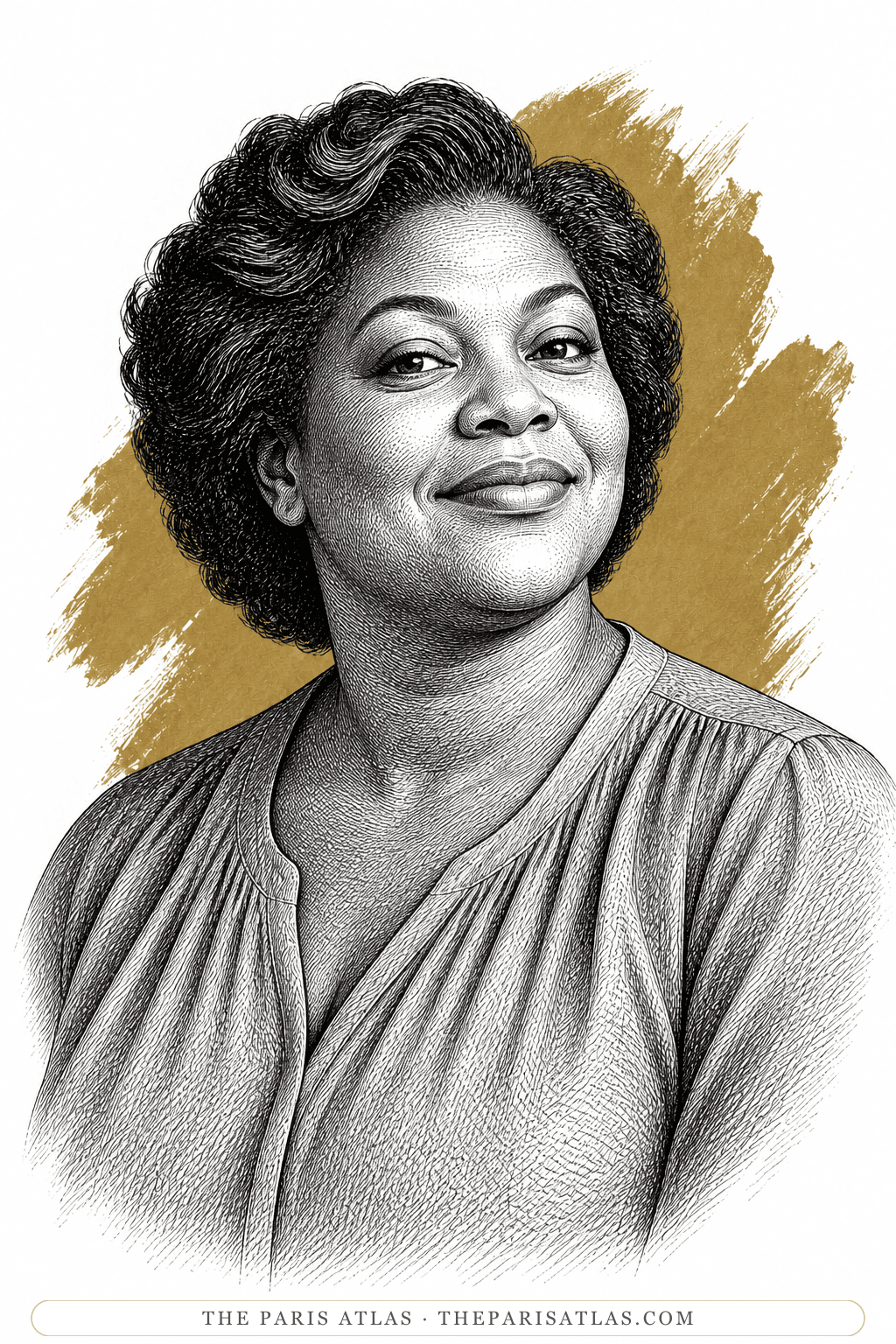 Illustrated portrait of The speaker of Phenomenal Woman