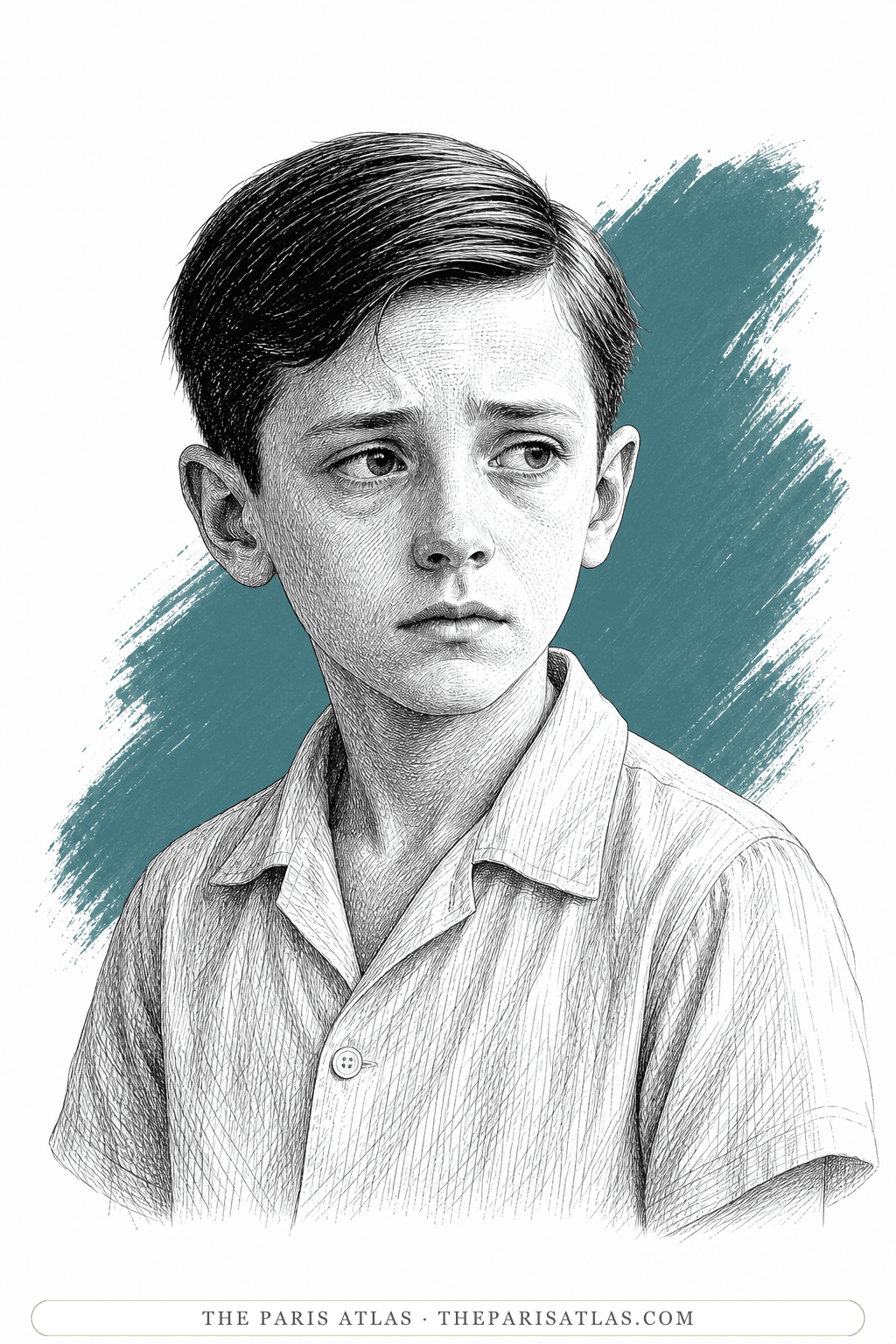 Illustrated portrait of Pierrot Quincey