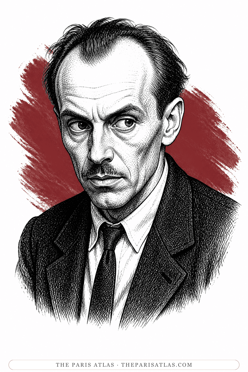 Illustrated portrait of Ferdinand / Céline