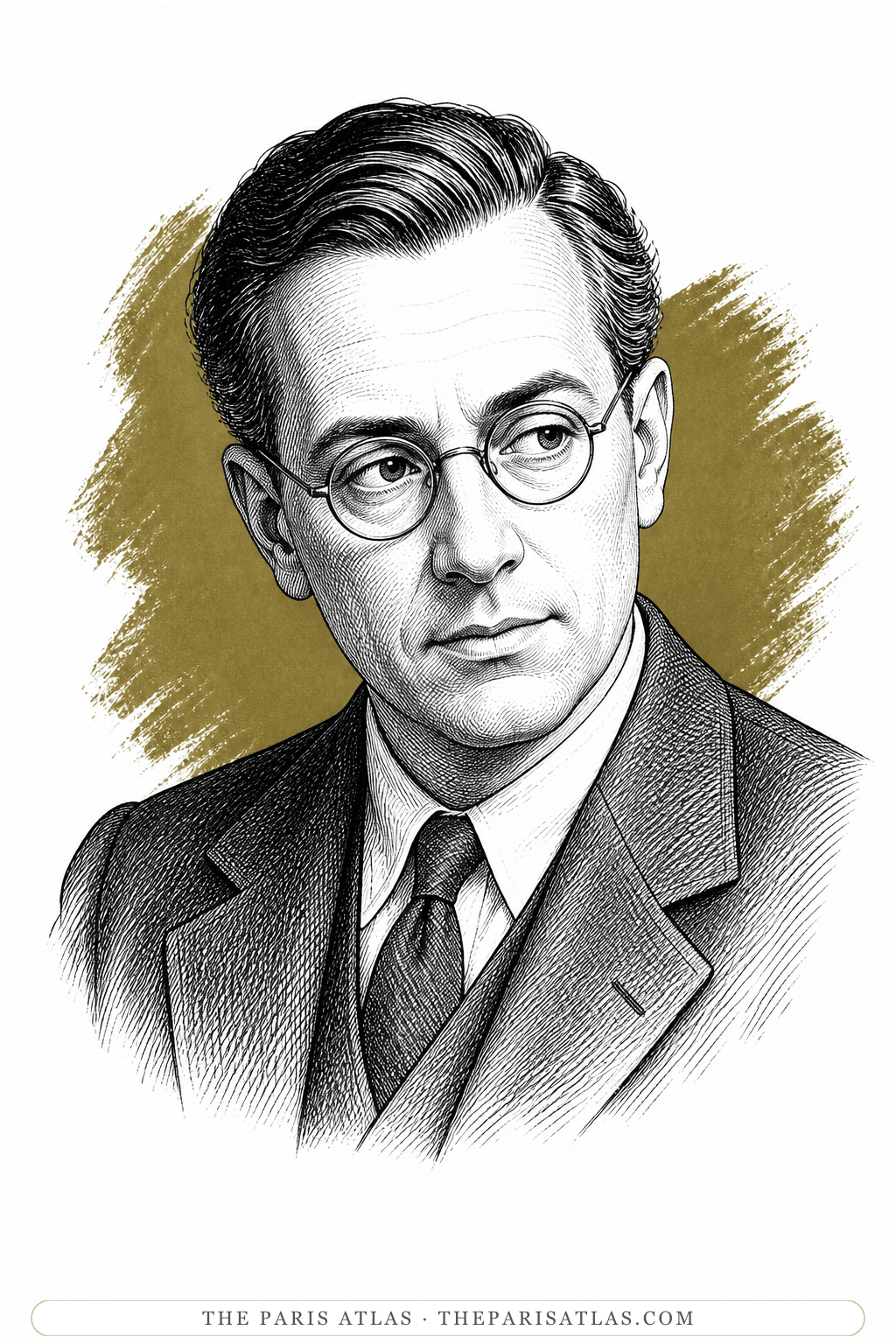 Illustrated portrait of Léo Gutman