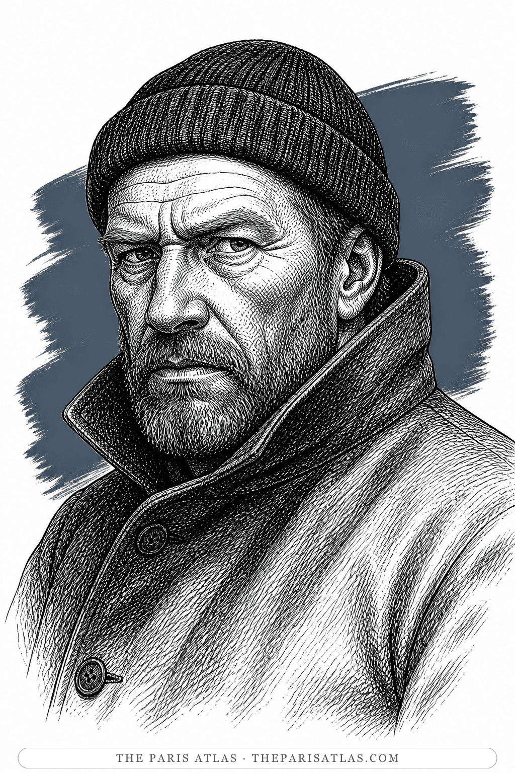 Illustrated portrait of Captain Krog