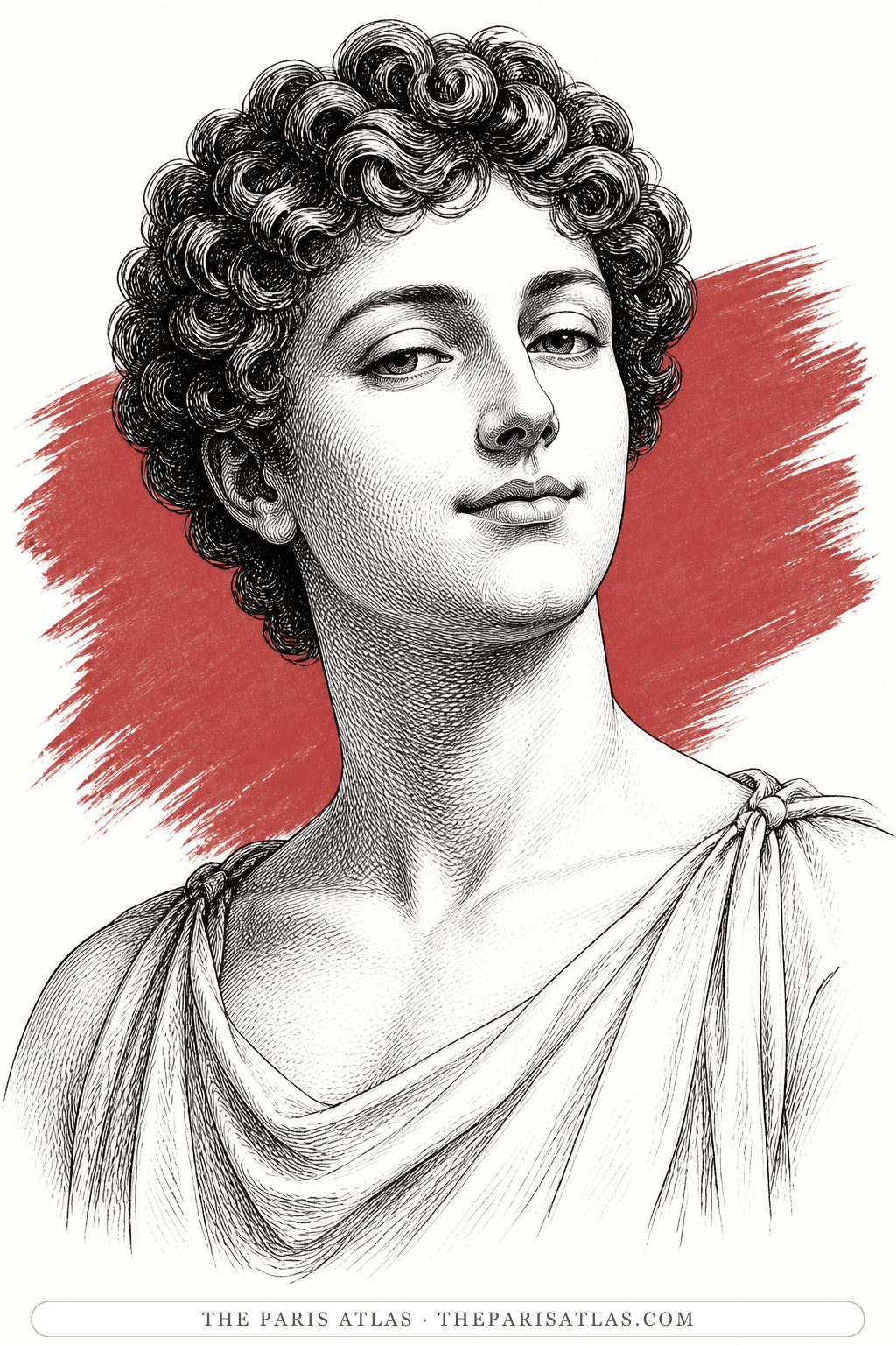 Illustrated portrait of Cupid