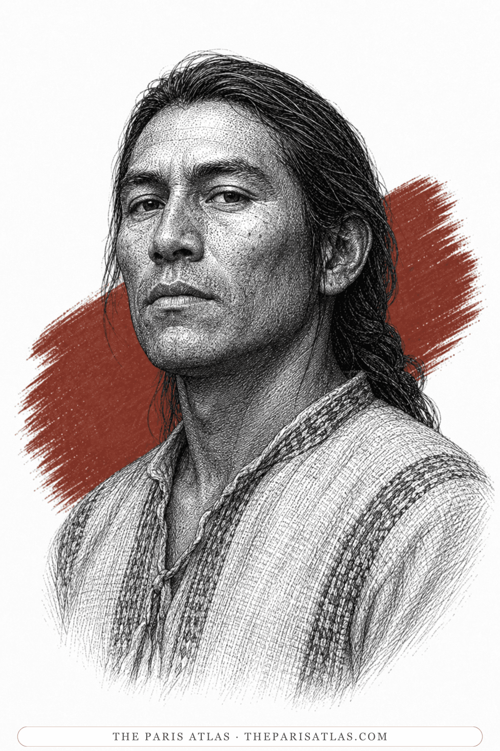 Illustrated portrait of Popé