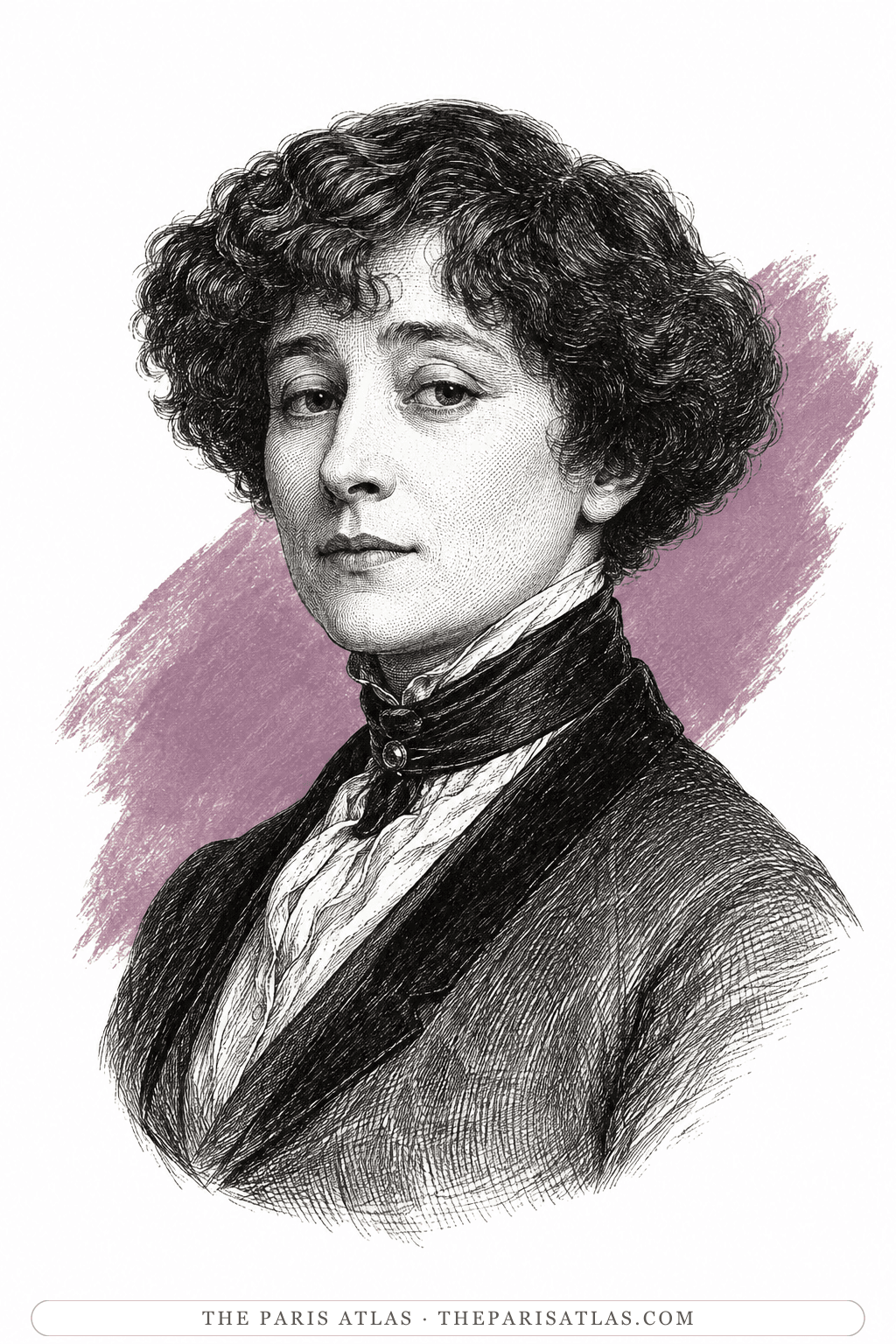 Illustrated portrait of Colette (the narrator)