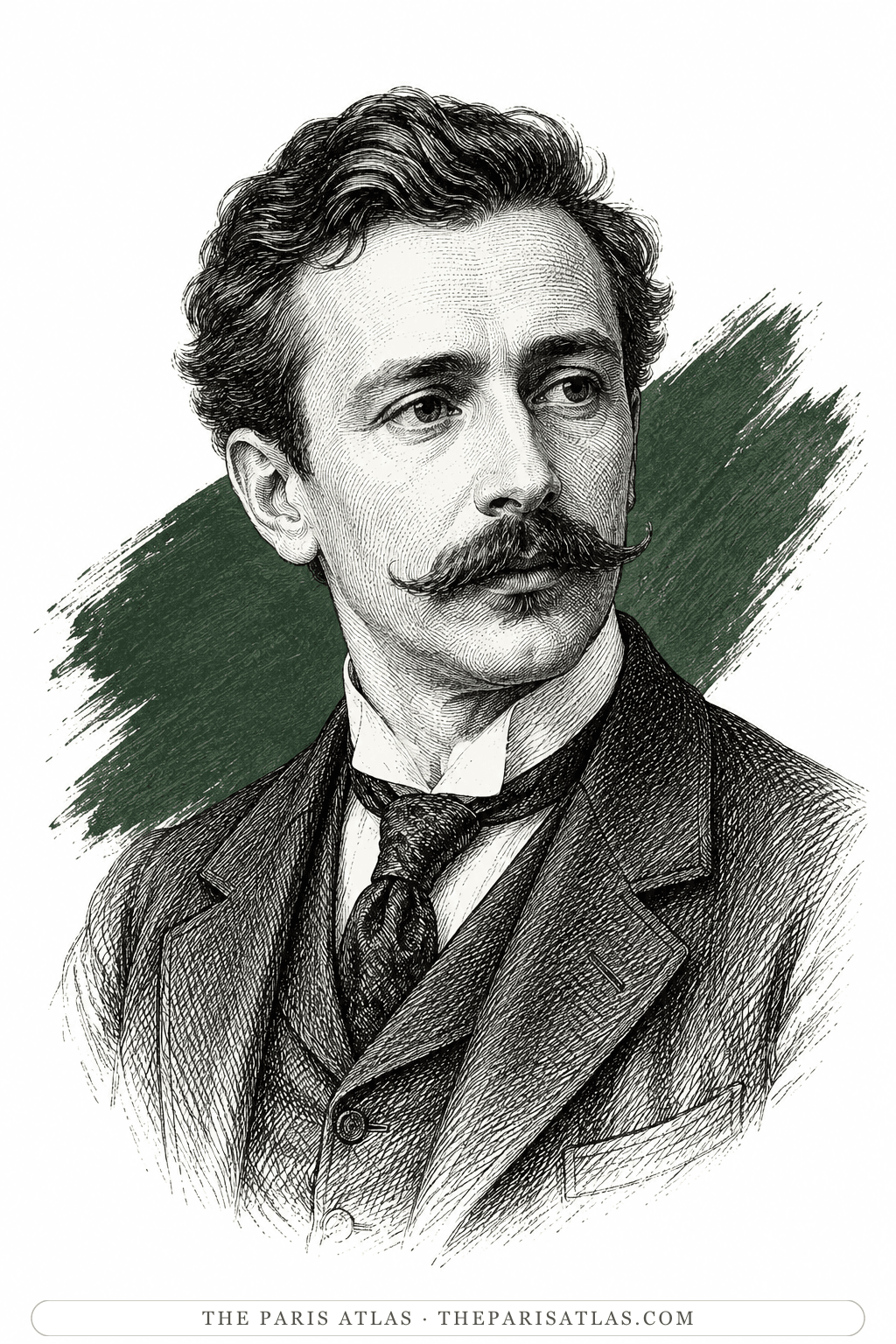 Illustrated portrait of Valère Vial