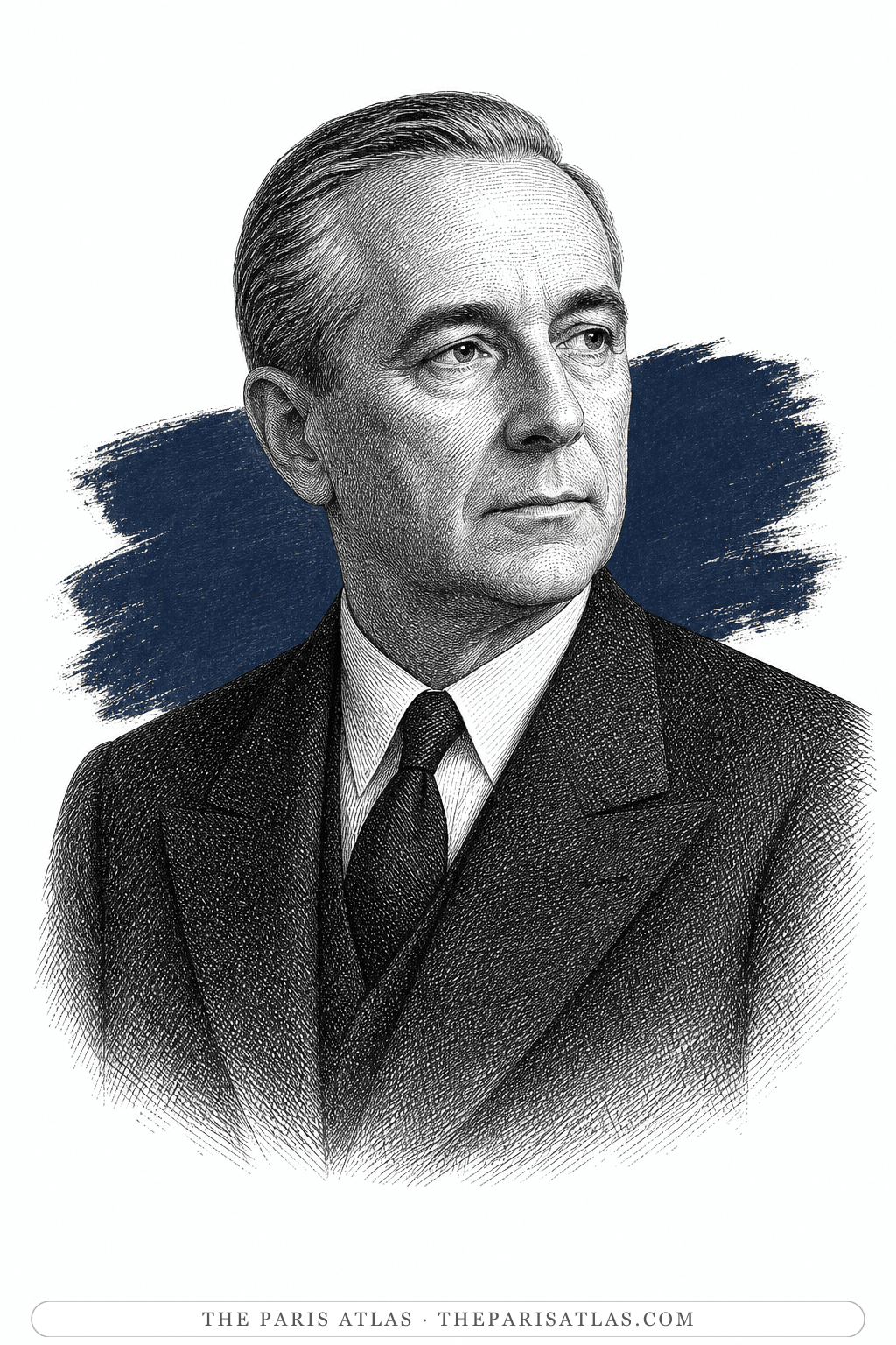 Illustrated portrait of Ambassador Charbonnières