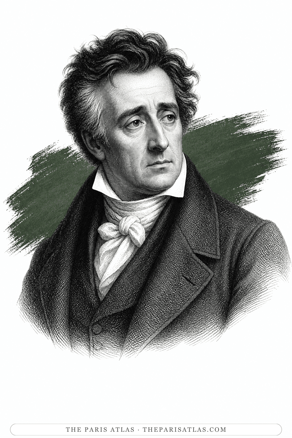 Illustrated portrait of François-René de Chateaubriand