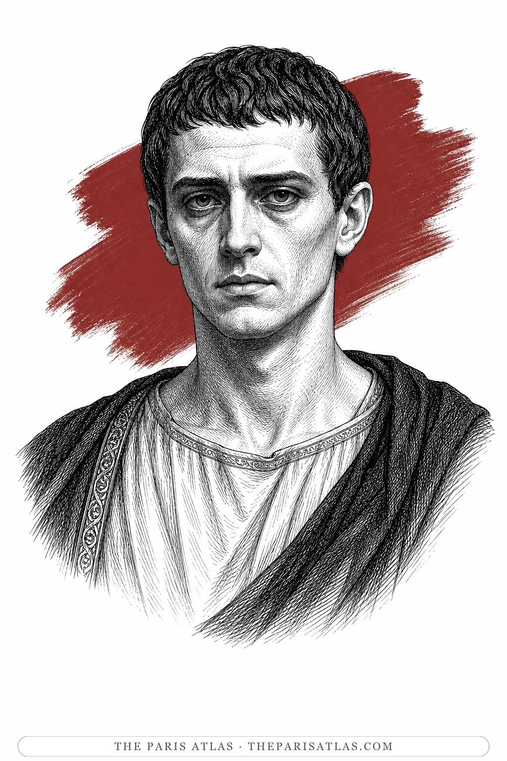 Illustrated portrait of Caligula