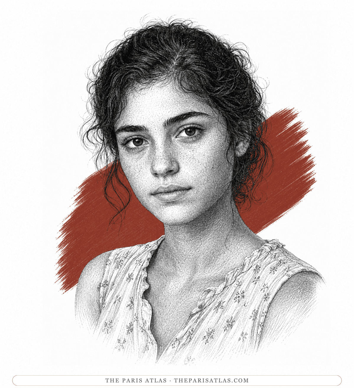 Illustrated portrait of Marzia
