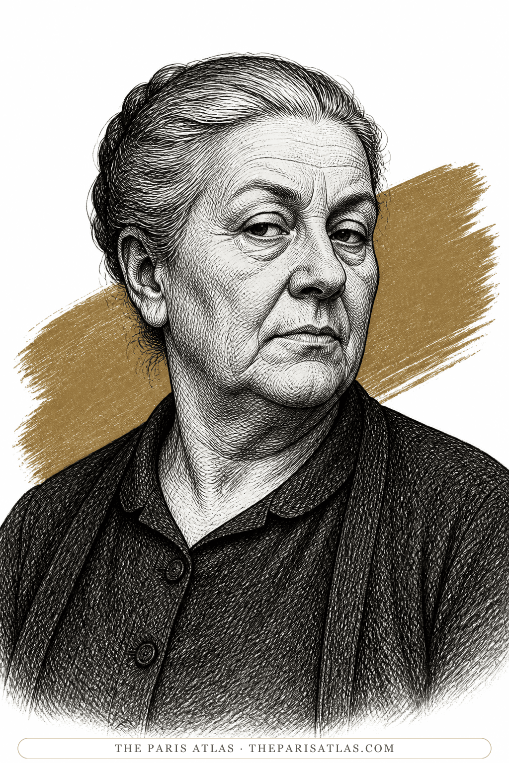 Illustrated portrait of Tante Hortense