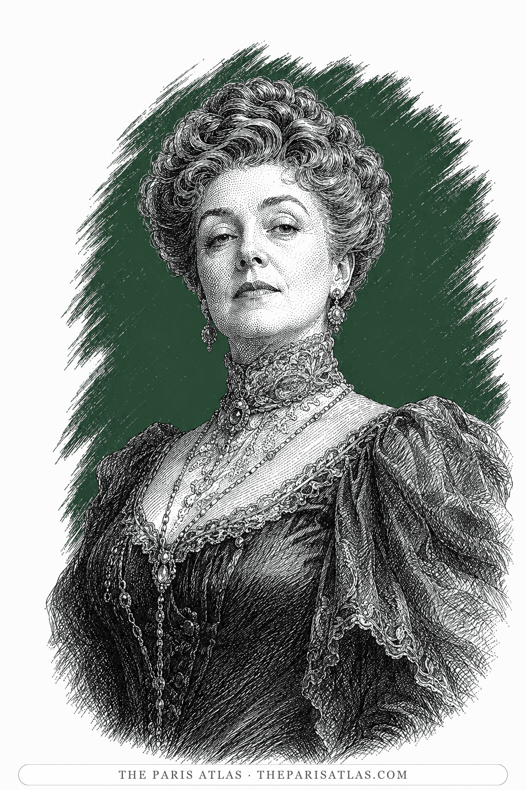 Illustrated portrait of Charlotte Peloux