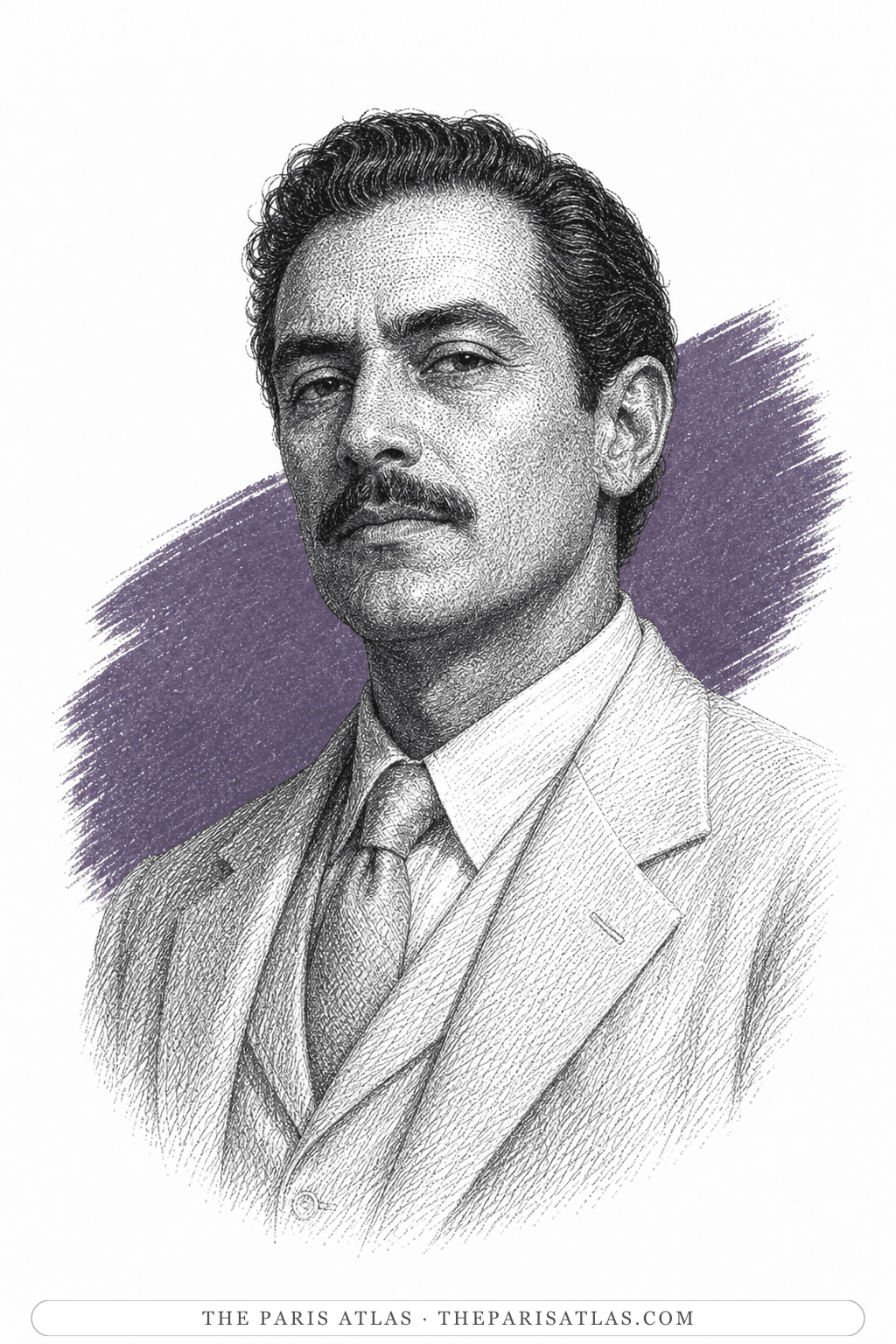 Illustrated portrait of Bayardo San Román