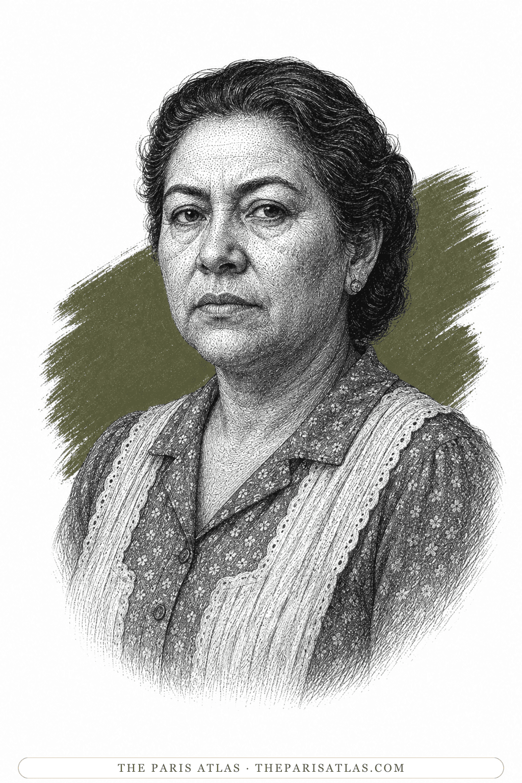 Illustrated portrait of Clotilde Armenta
