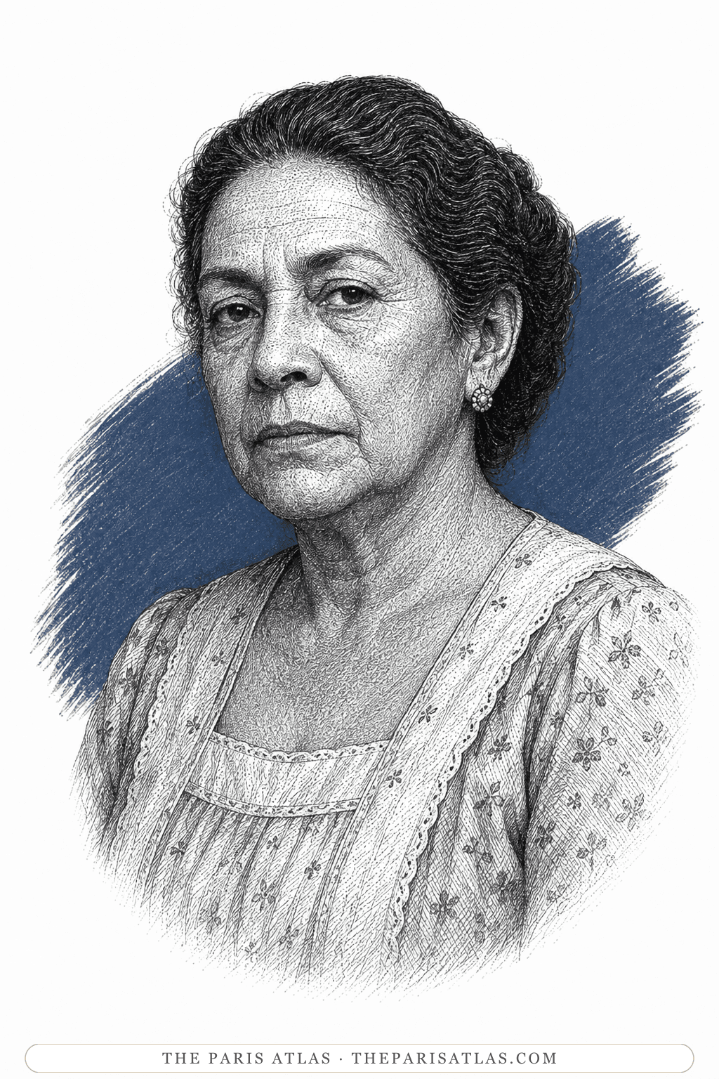Illustrated portrait of Plácida Linero