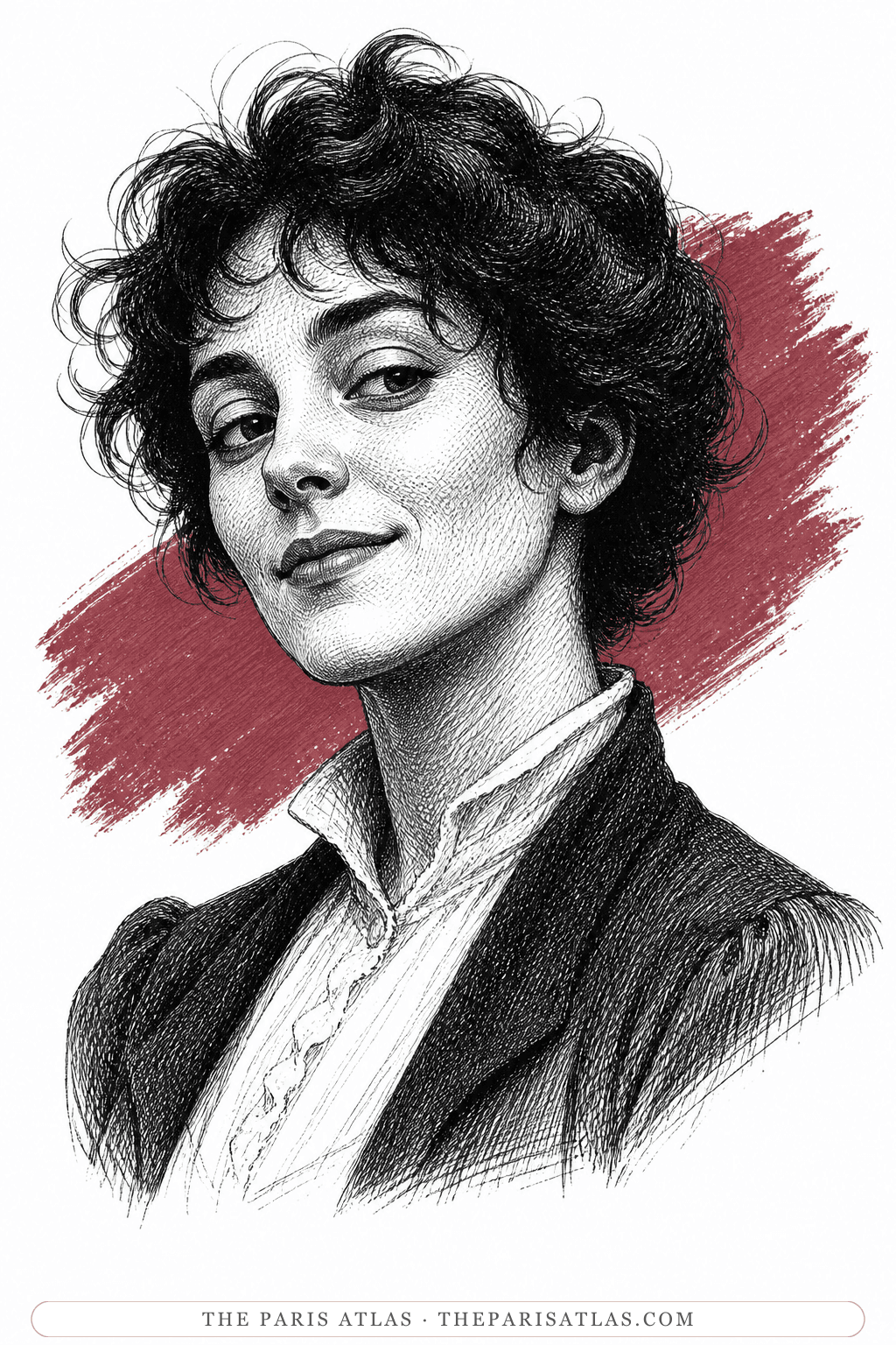 Illustrated portrait of Claudine