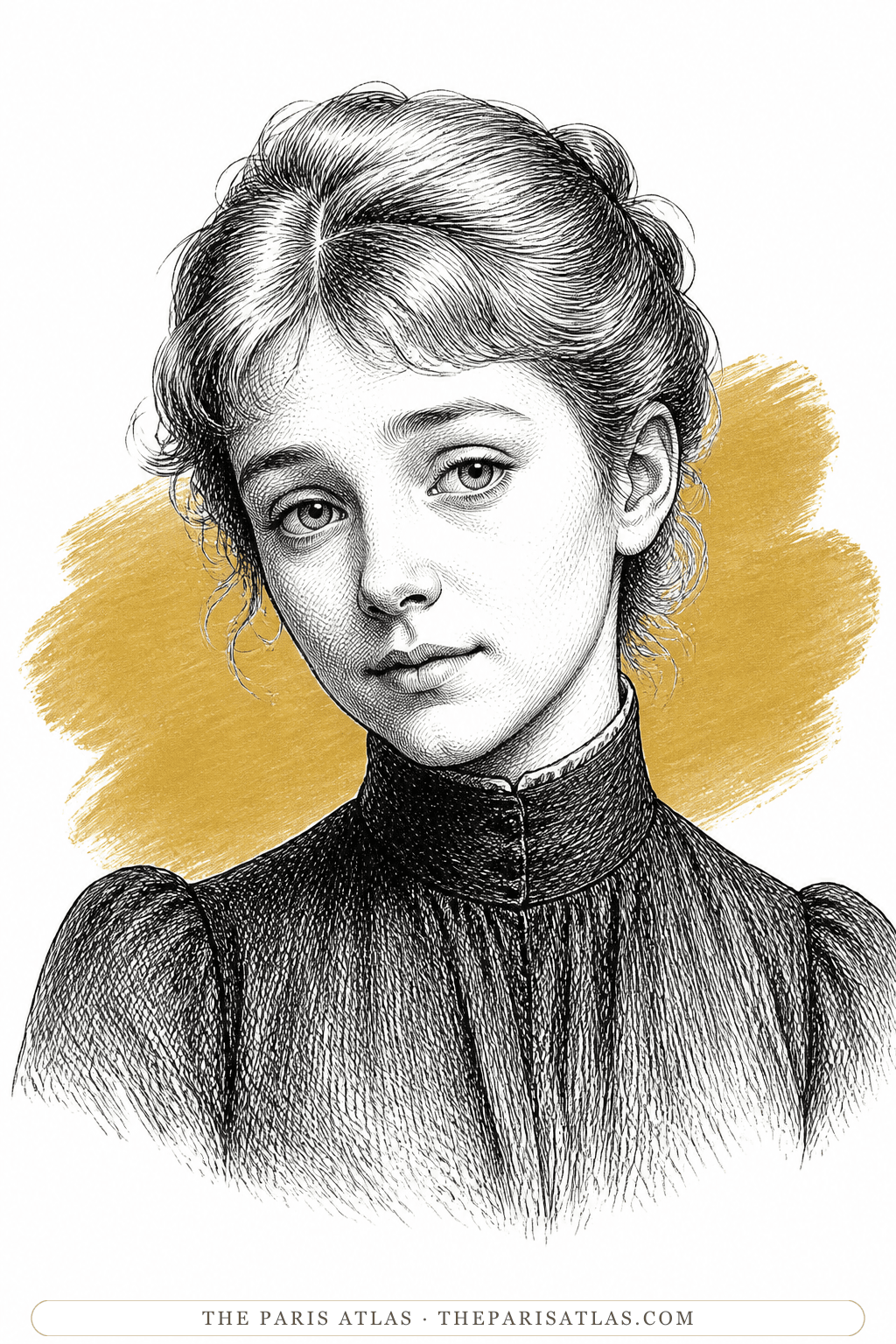 Illustrated portrait of Aimée Lanthenay