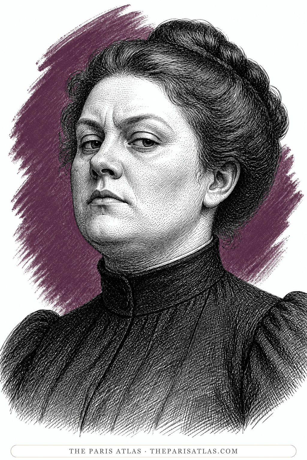 Illustrated portrait of Mademoiselle Sergent