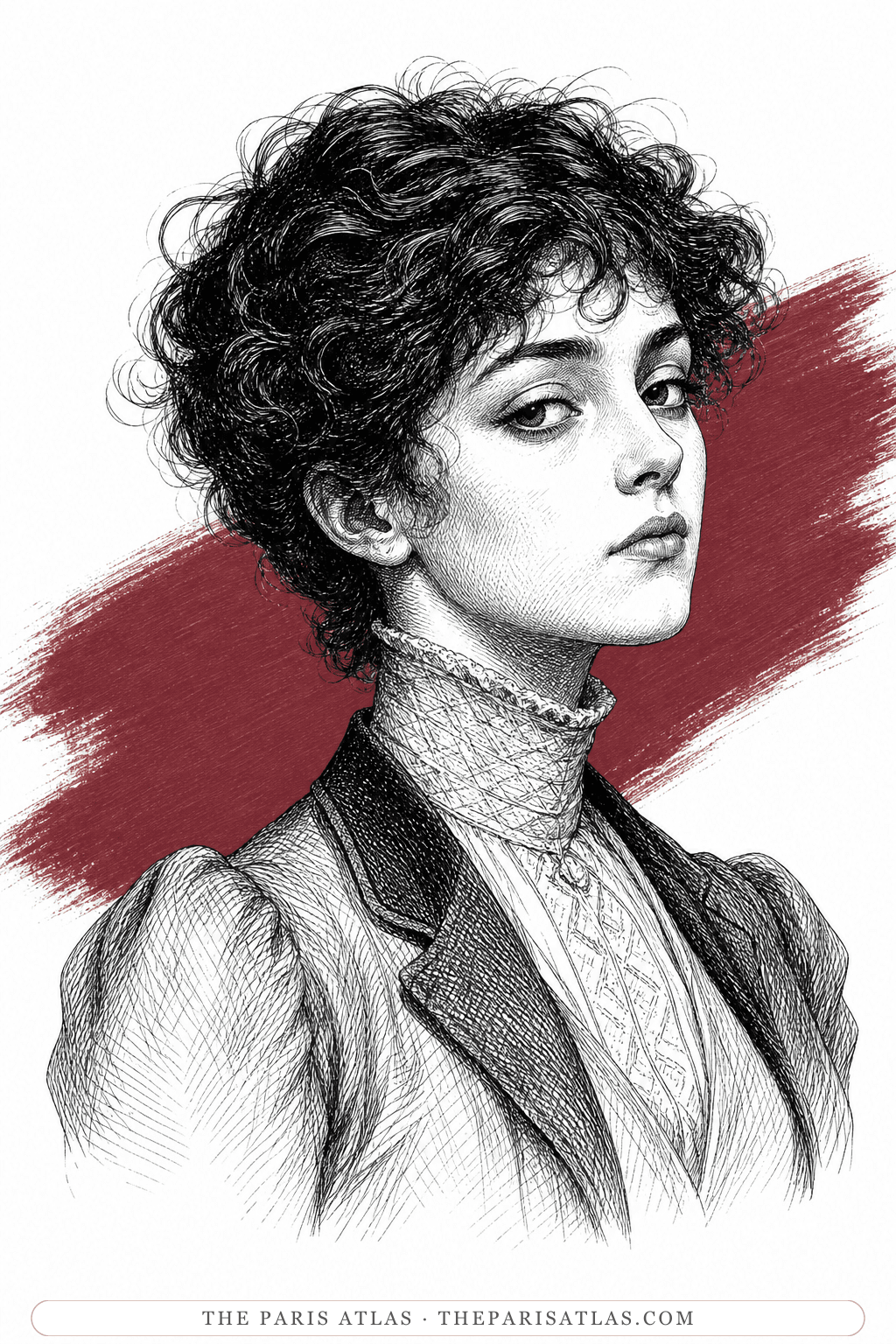 Illustrated portrait of Claudine