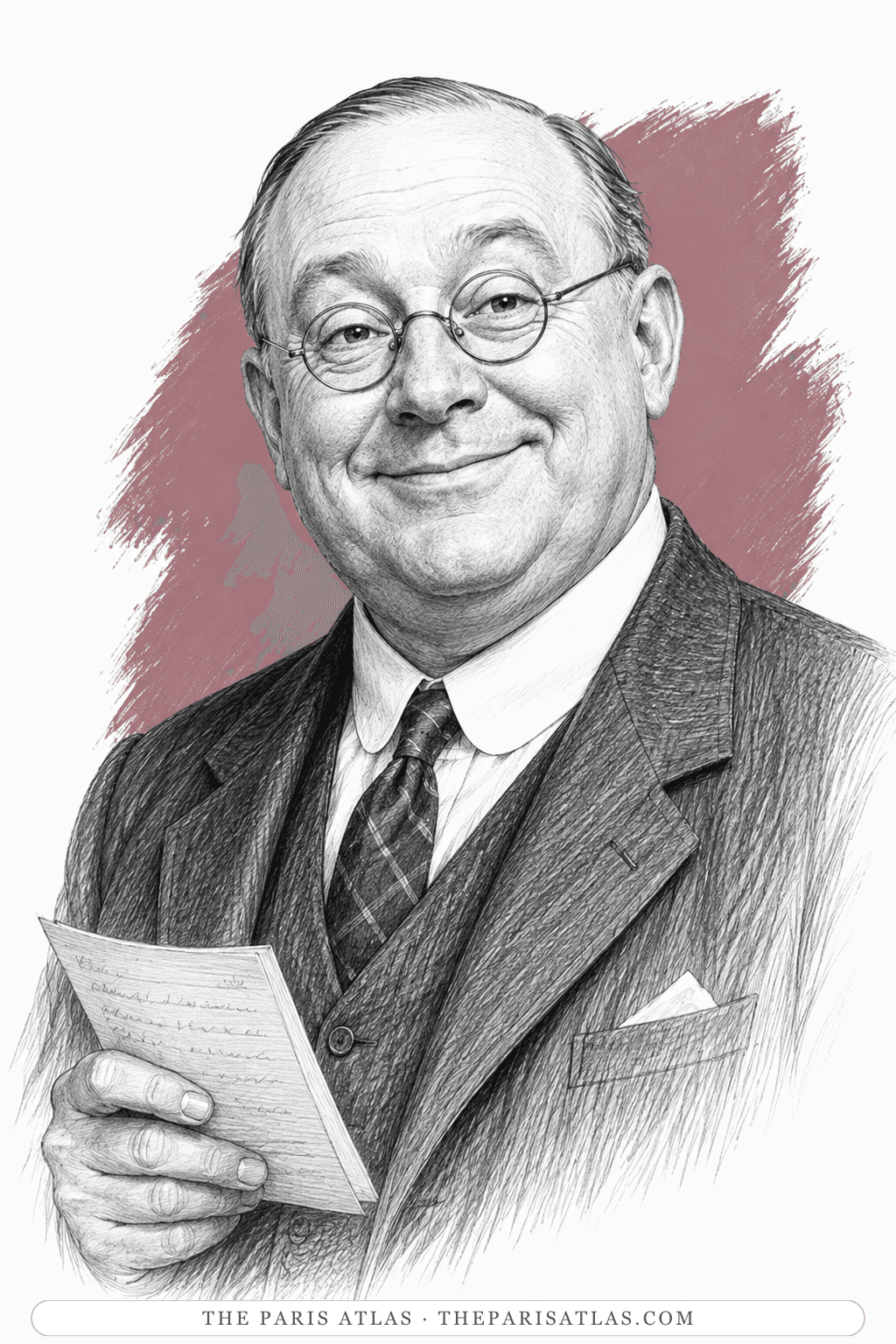 Illustrated portrait of Mr Witchett