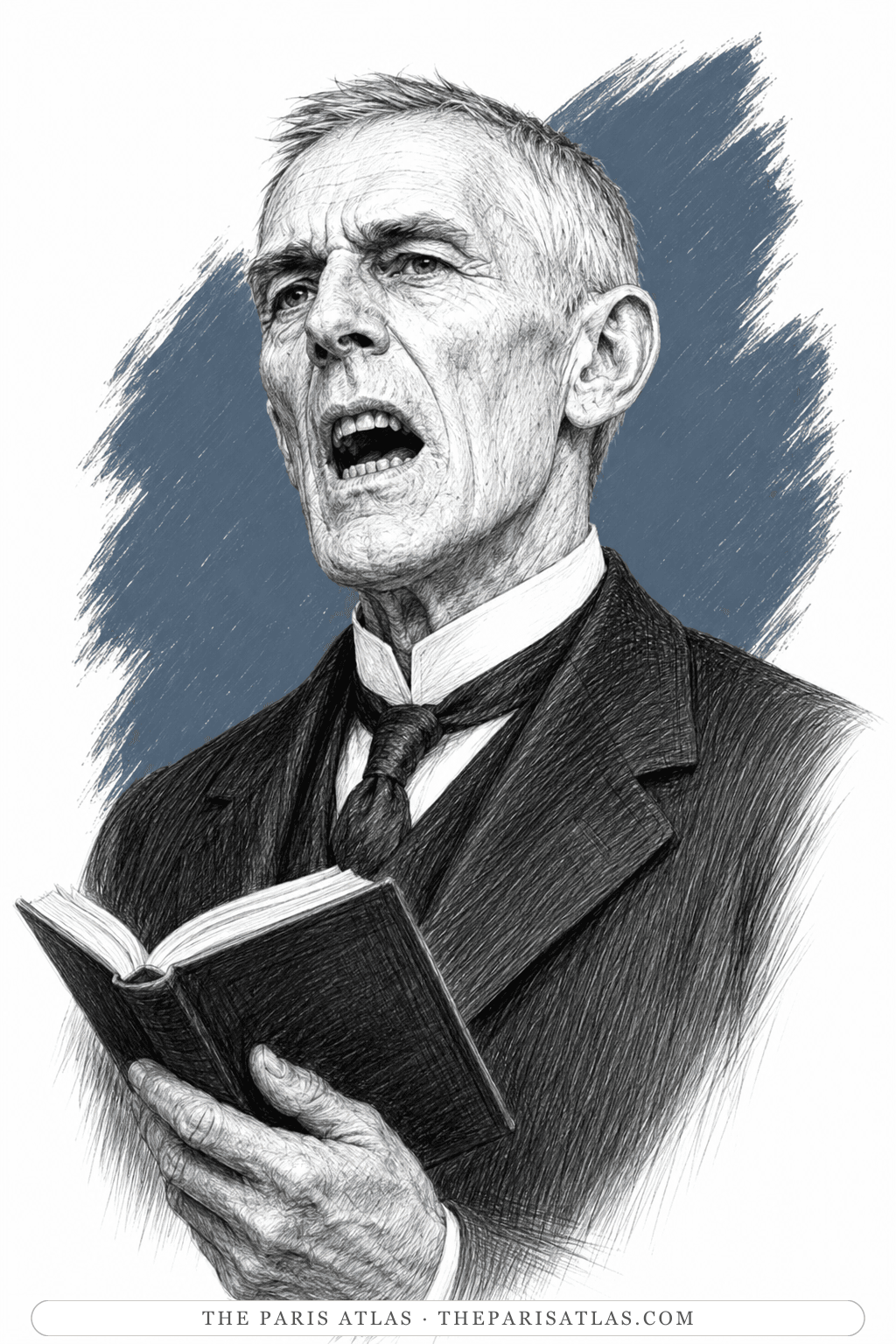 Illustrated portrait of Wetherall