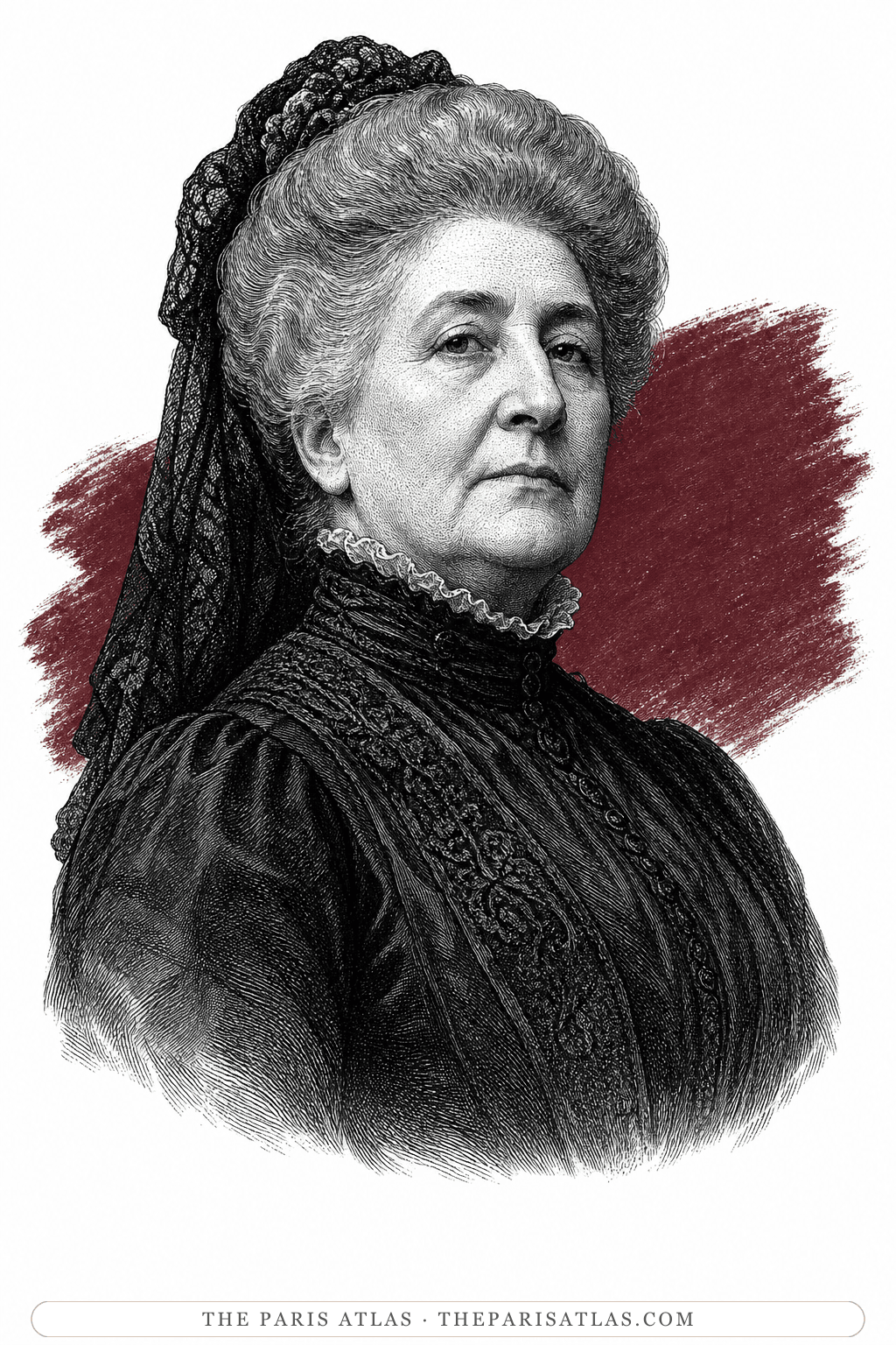 Illustrated portrait of Jane Francesca Wilde