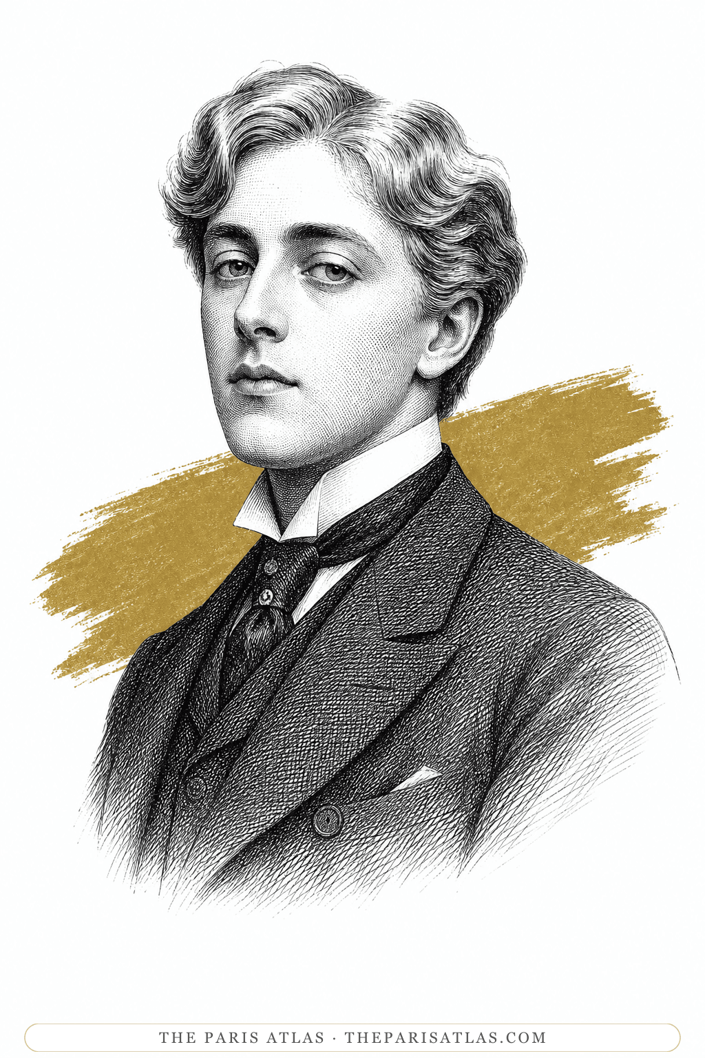 Illustrated portrait of Lord Alfred Douglas (Bosie)