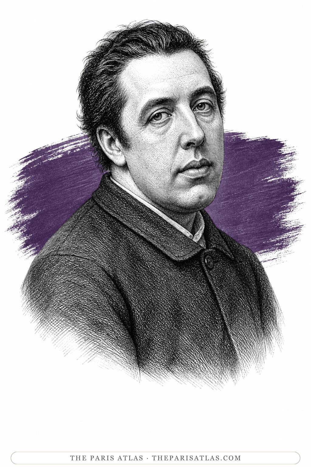 Illustrated portrait of Oscar Wilde