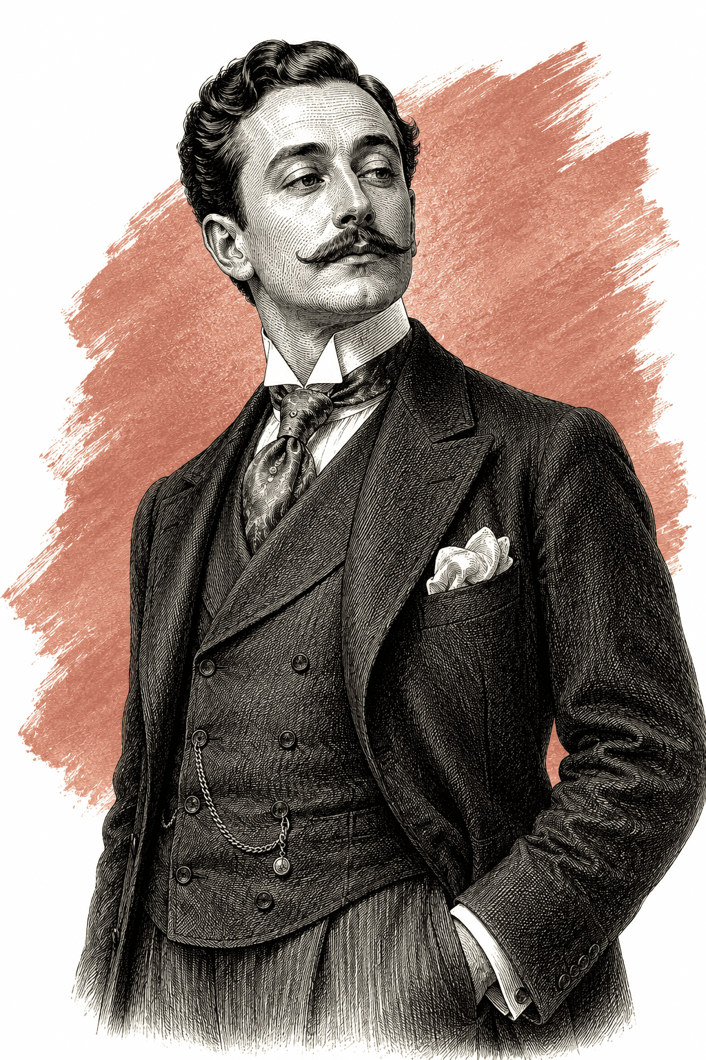 Illustrated portrait of Eveline Hill