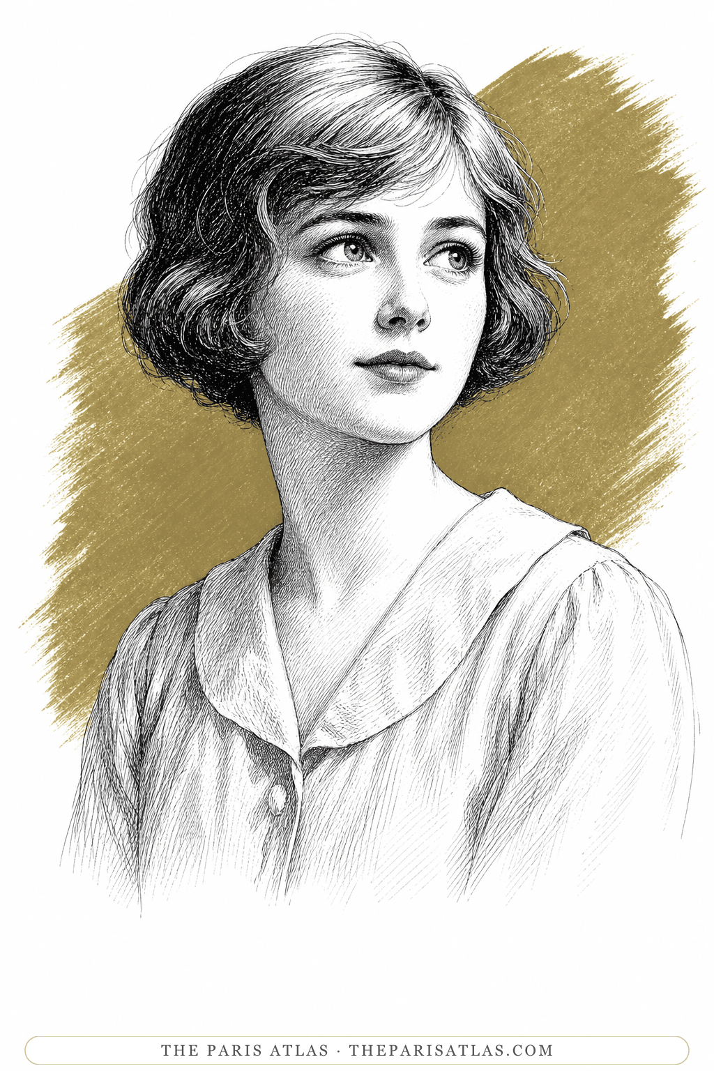 Illustrated portrait of Sally Carrol Happer