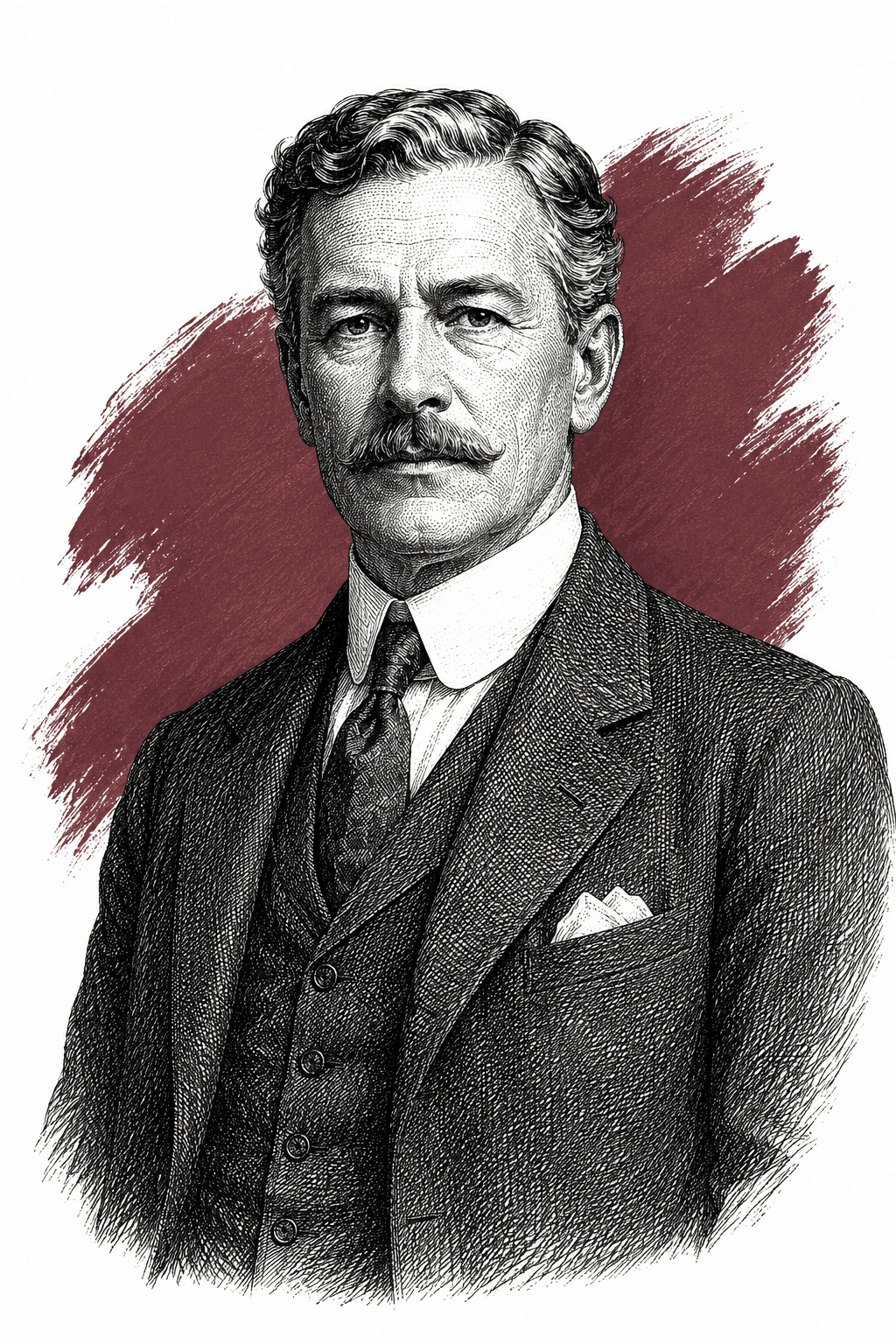 Illustrated portrait of Samuel Meredith