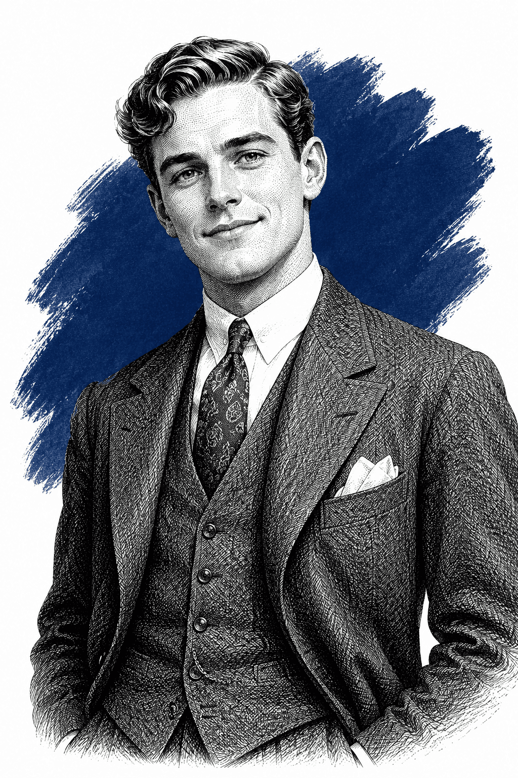 Illustrated portrait of Warren McIntyre