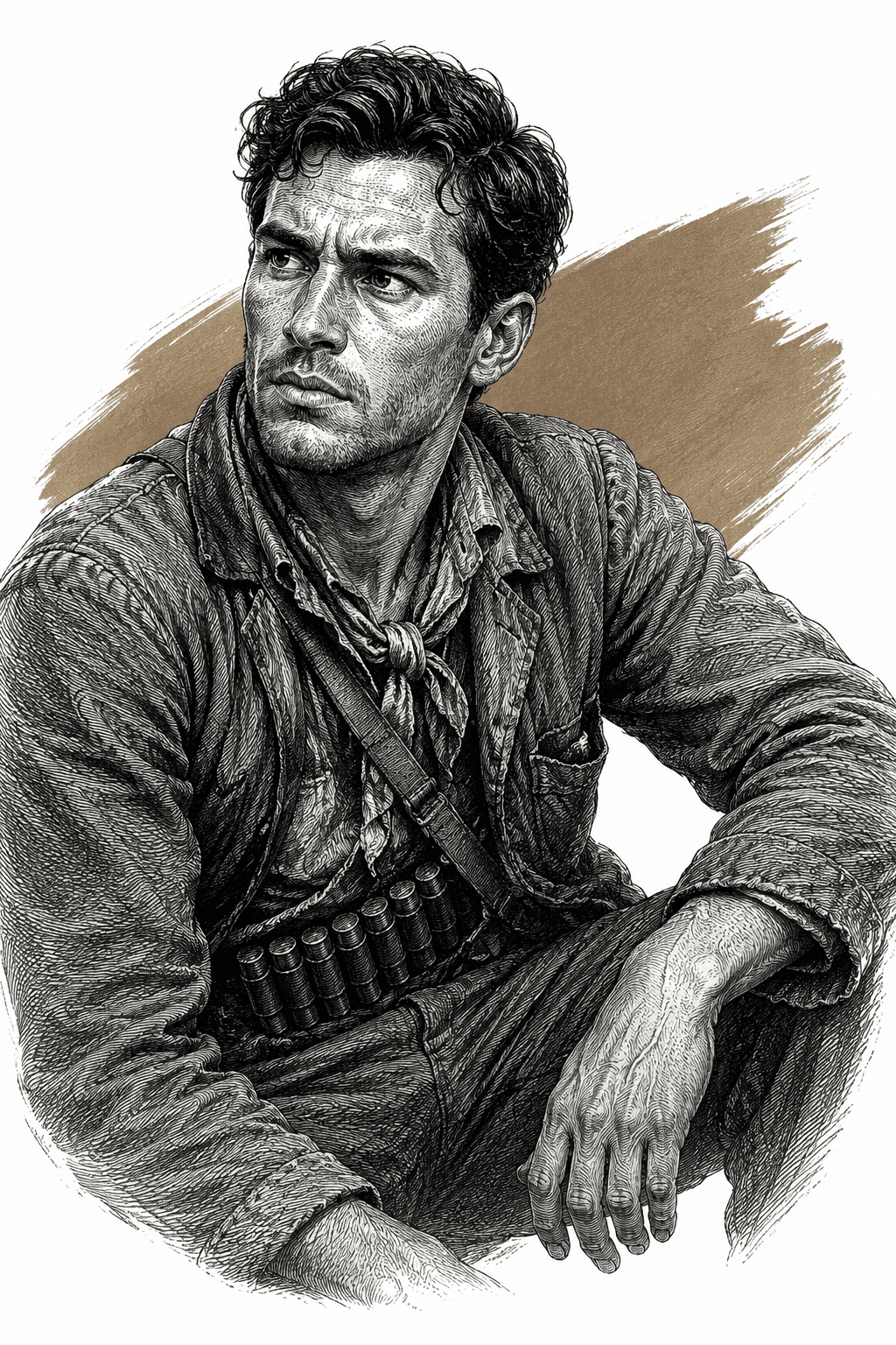 Illustrated portrait of Agustín