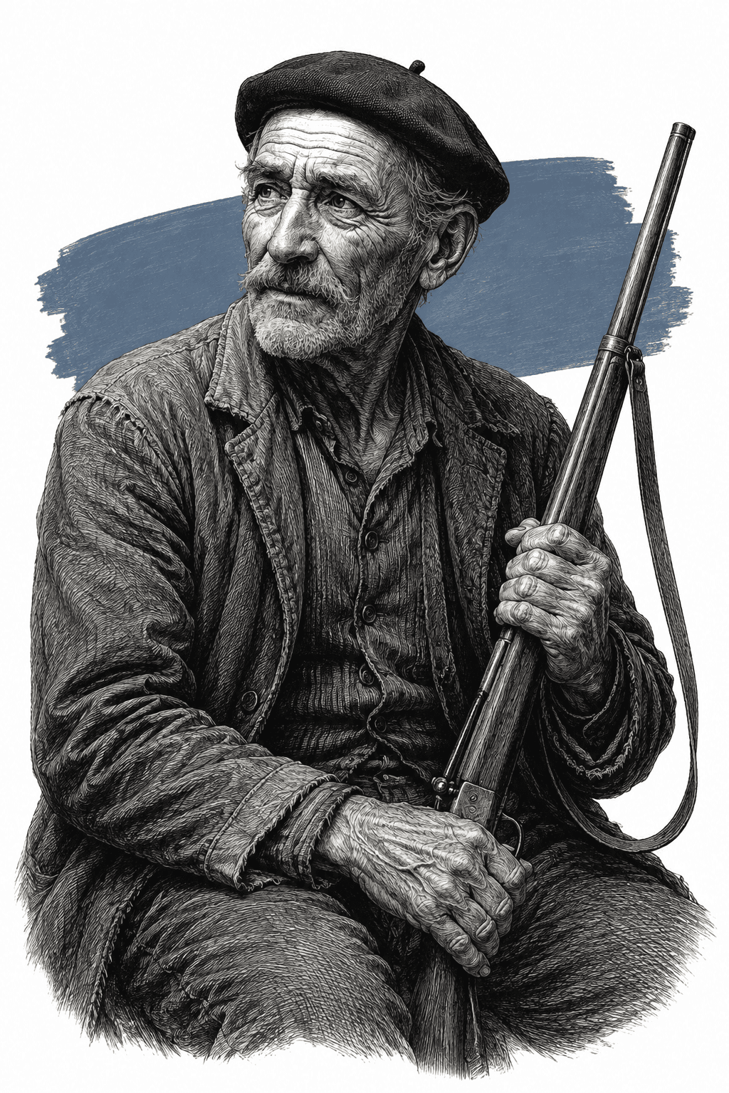 Illustrated portrait of Anselmo