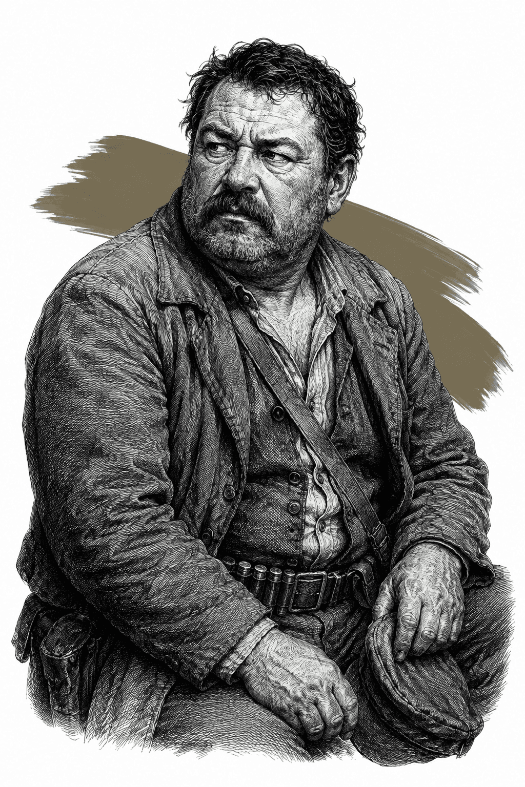 Illustrated portrait of Pablo