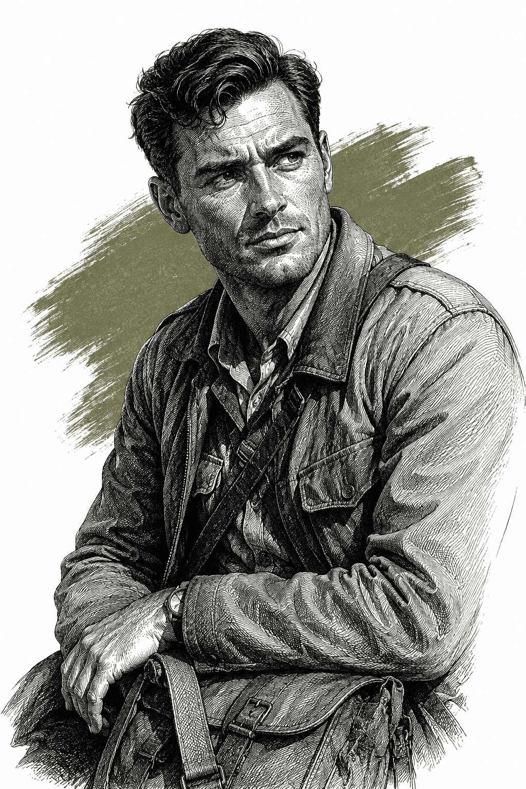 Illustrated portrait of Robert Jordan
