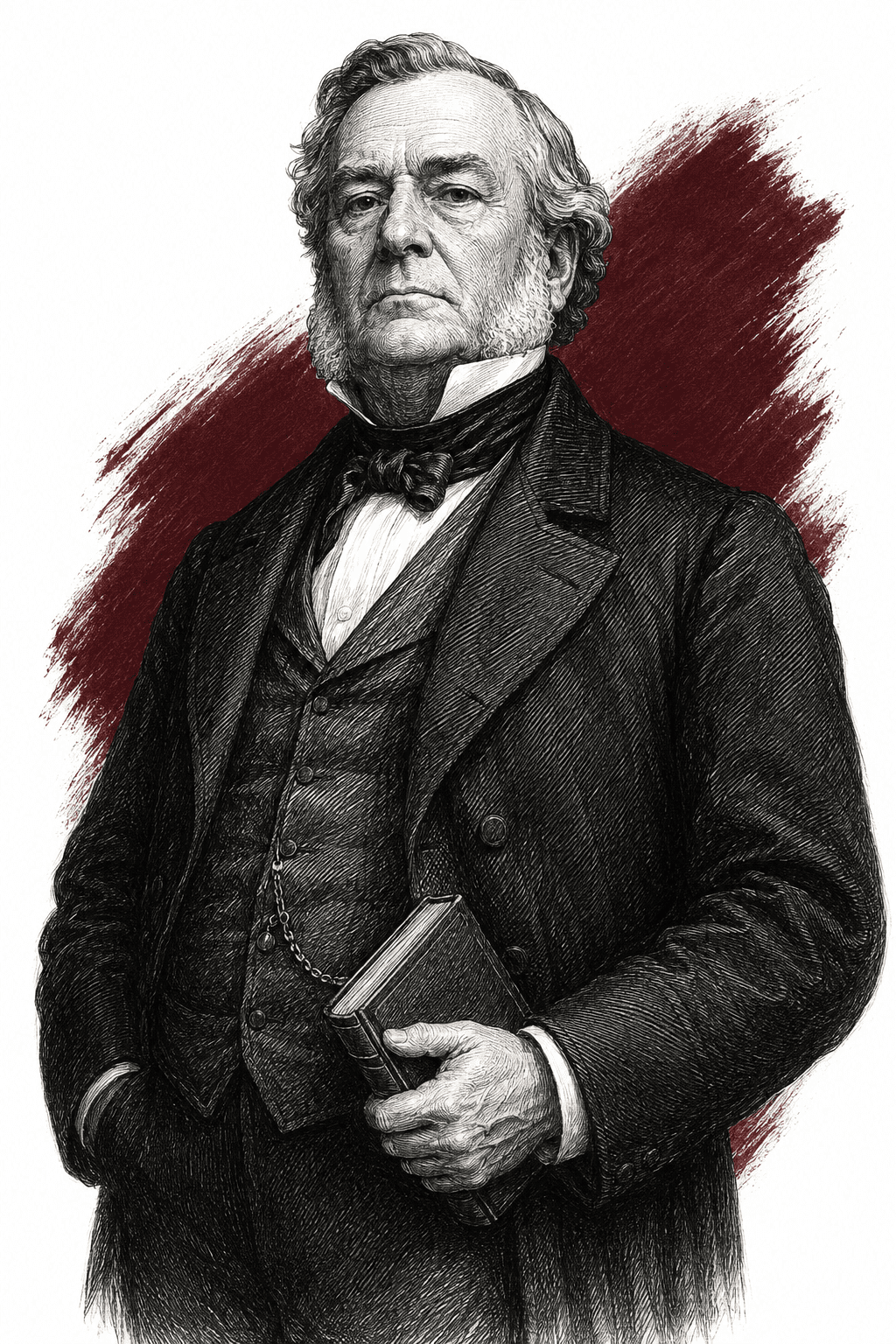 Illustrated portrait of Judge Thompson