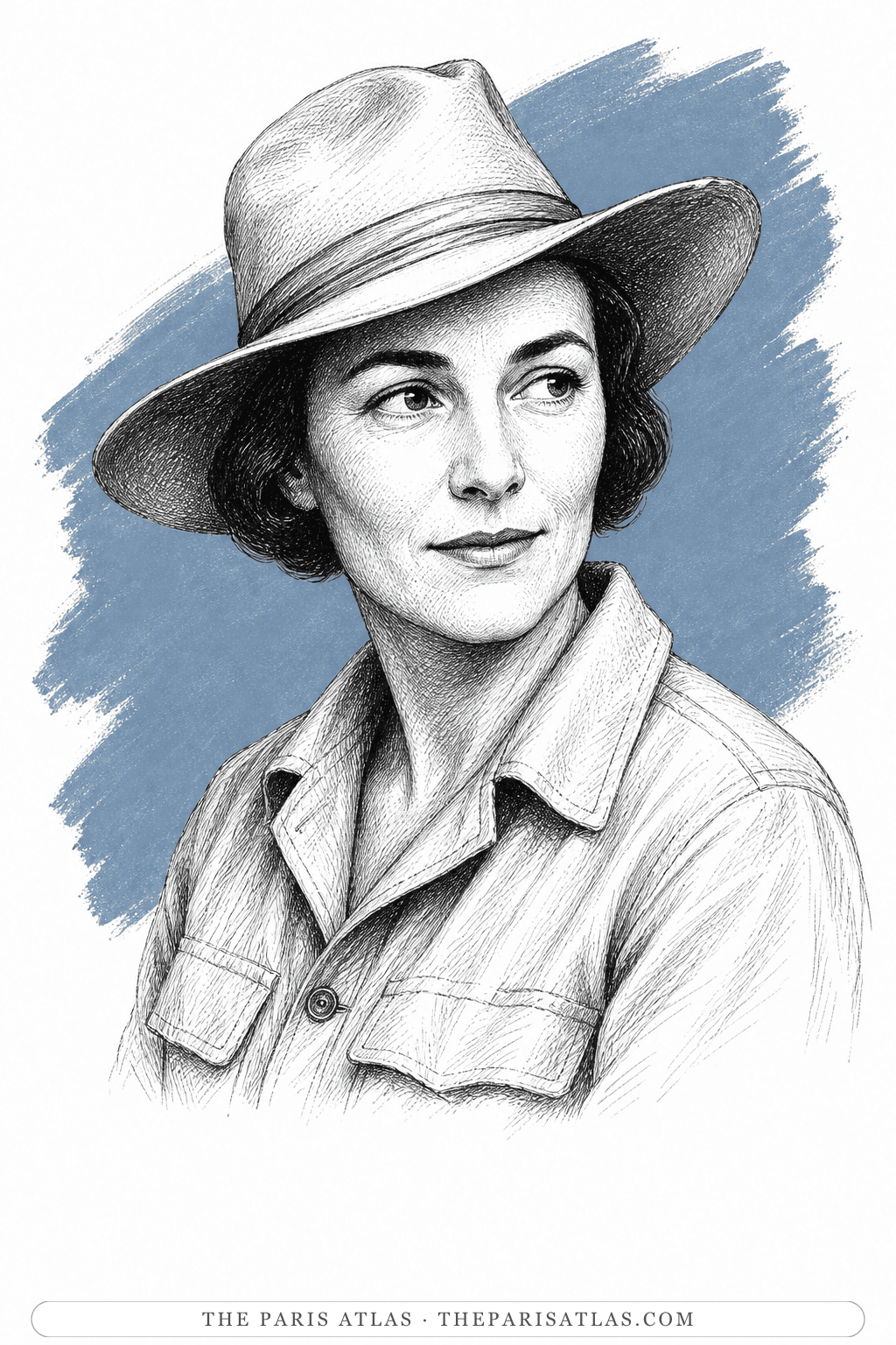 Illustrated portrait of P.O.M.