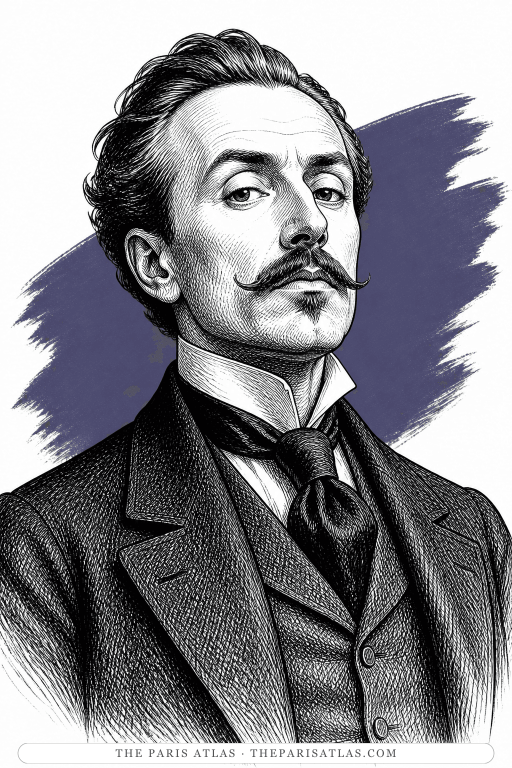 Illustrated portrait of Hervé Sosthène de Rodiencourt