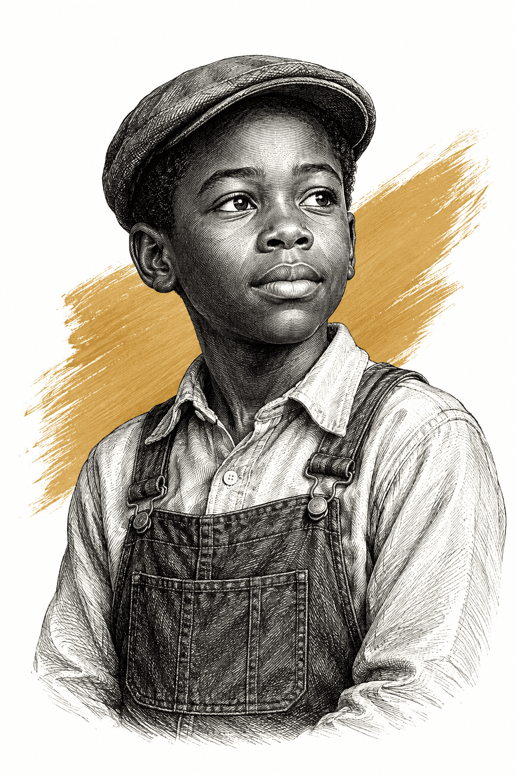 Illustrated portrait of Bailey Johnson Jr.