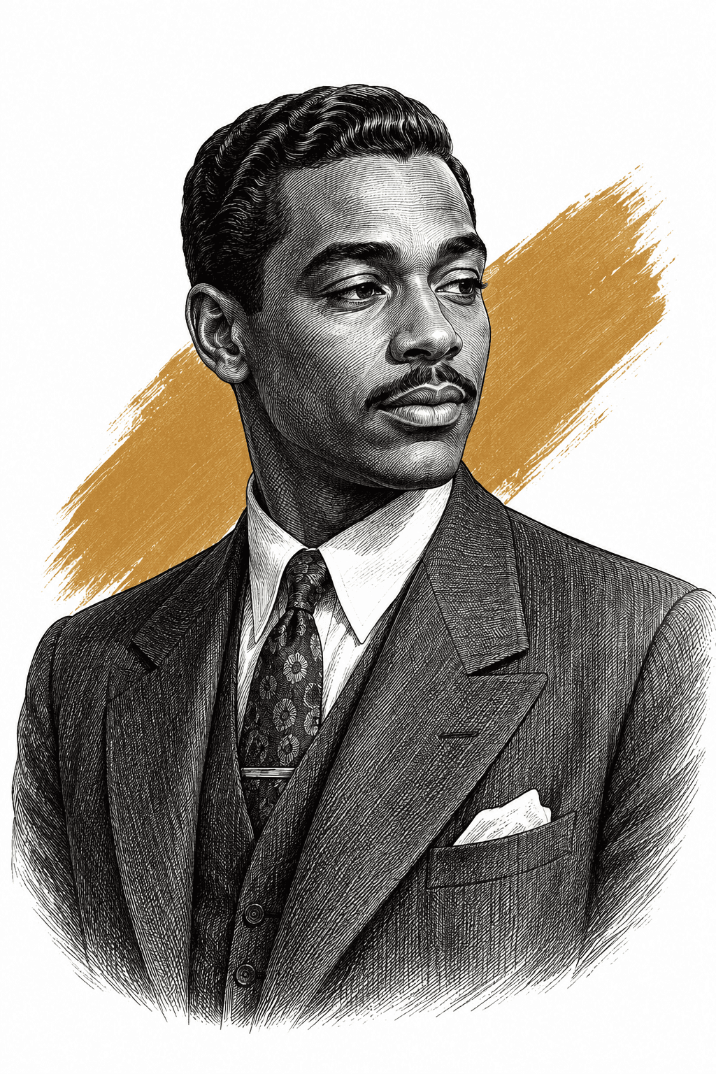Illustrated portrait of Bailey Johnson Sr.