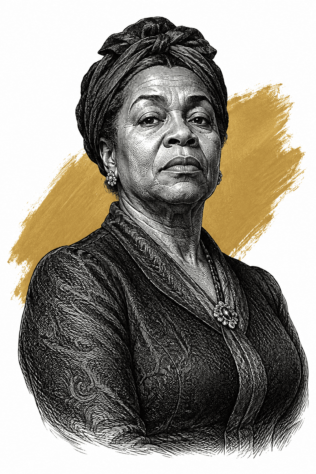 Illustrated portrait of Grandmother Baxter