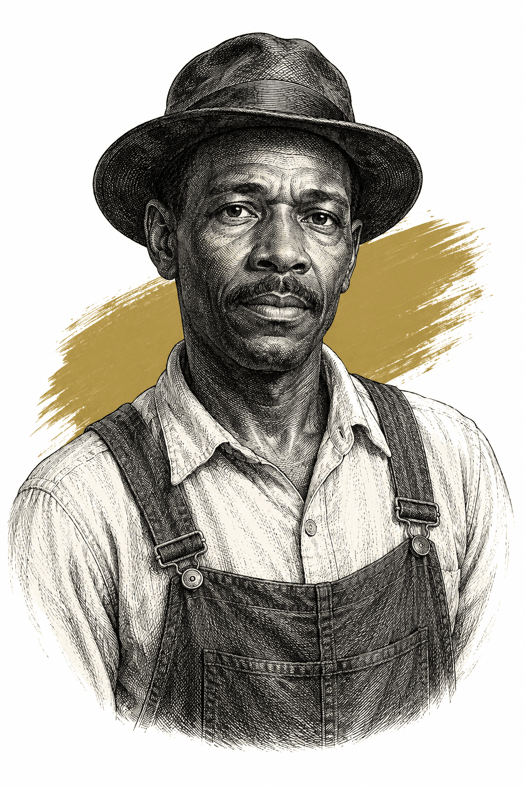 Illustrated portrait of Uncle Tommy