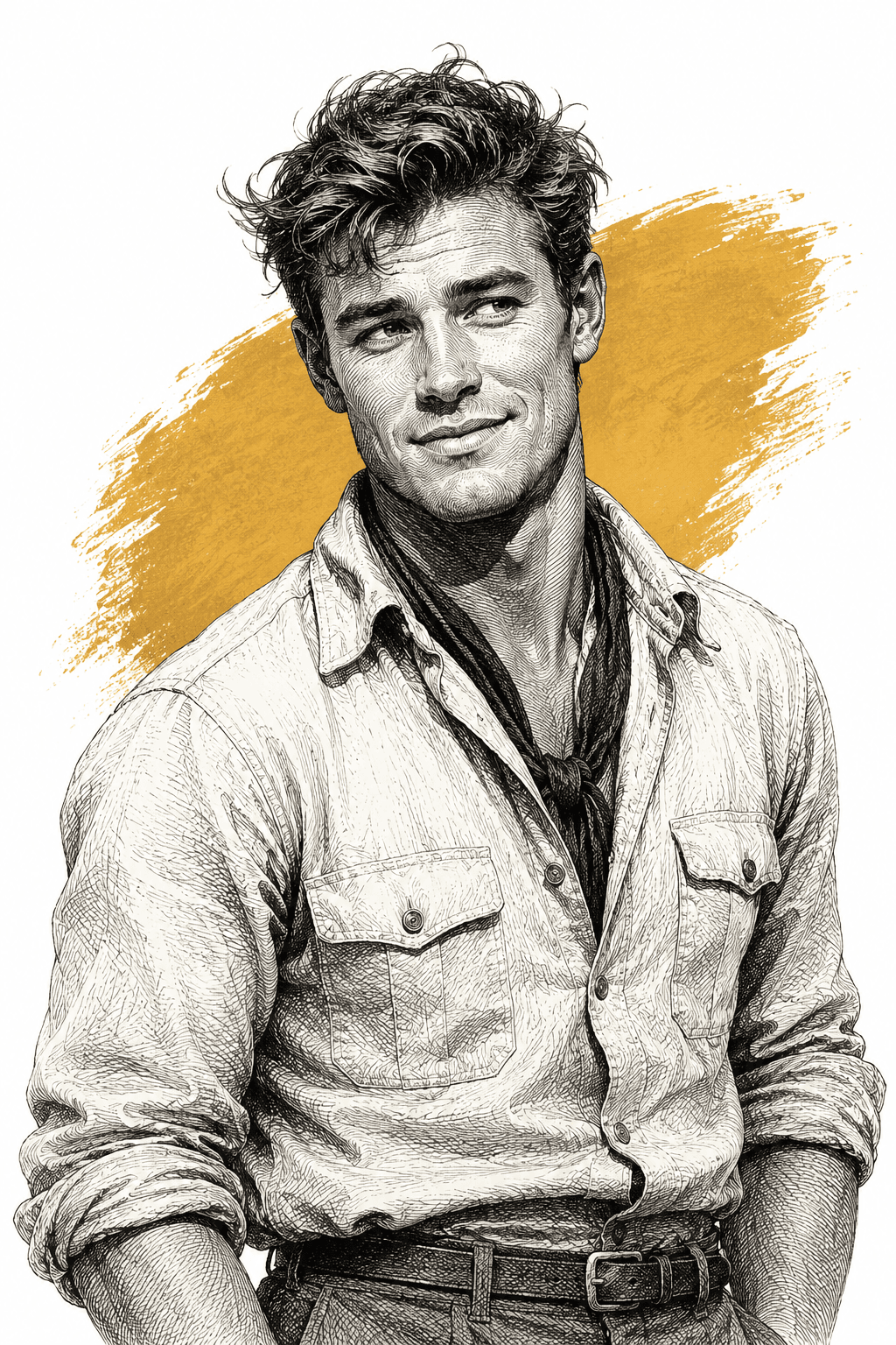 Illustrated portrait of Bill