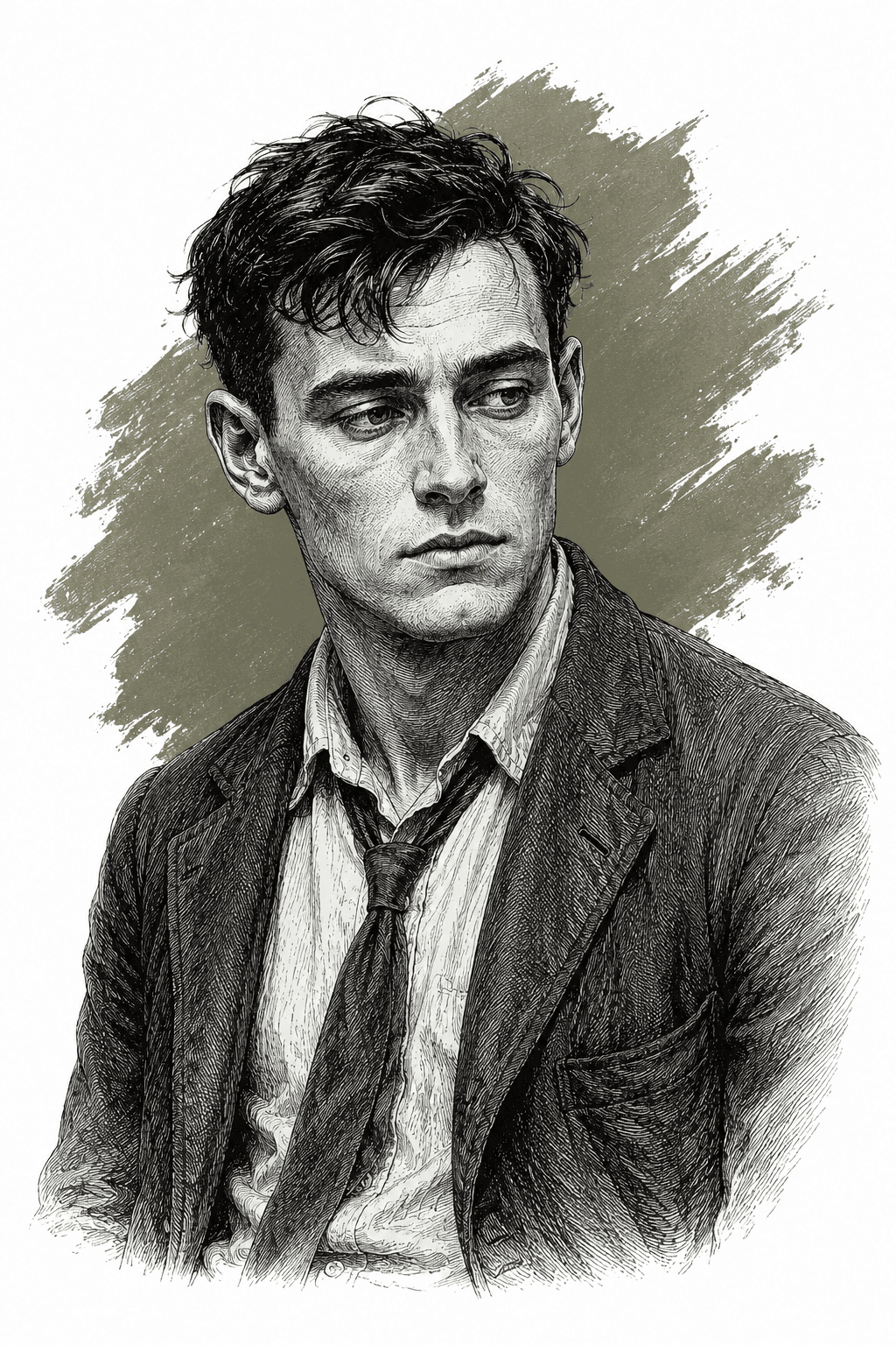 Illustrated portrait of Harold Krebs