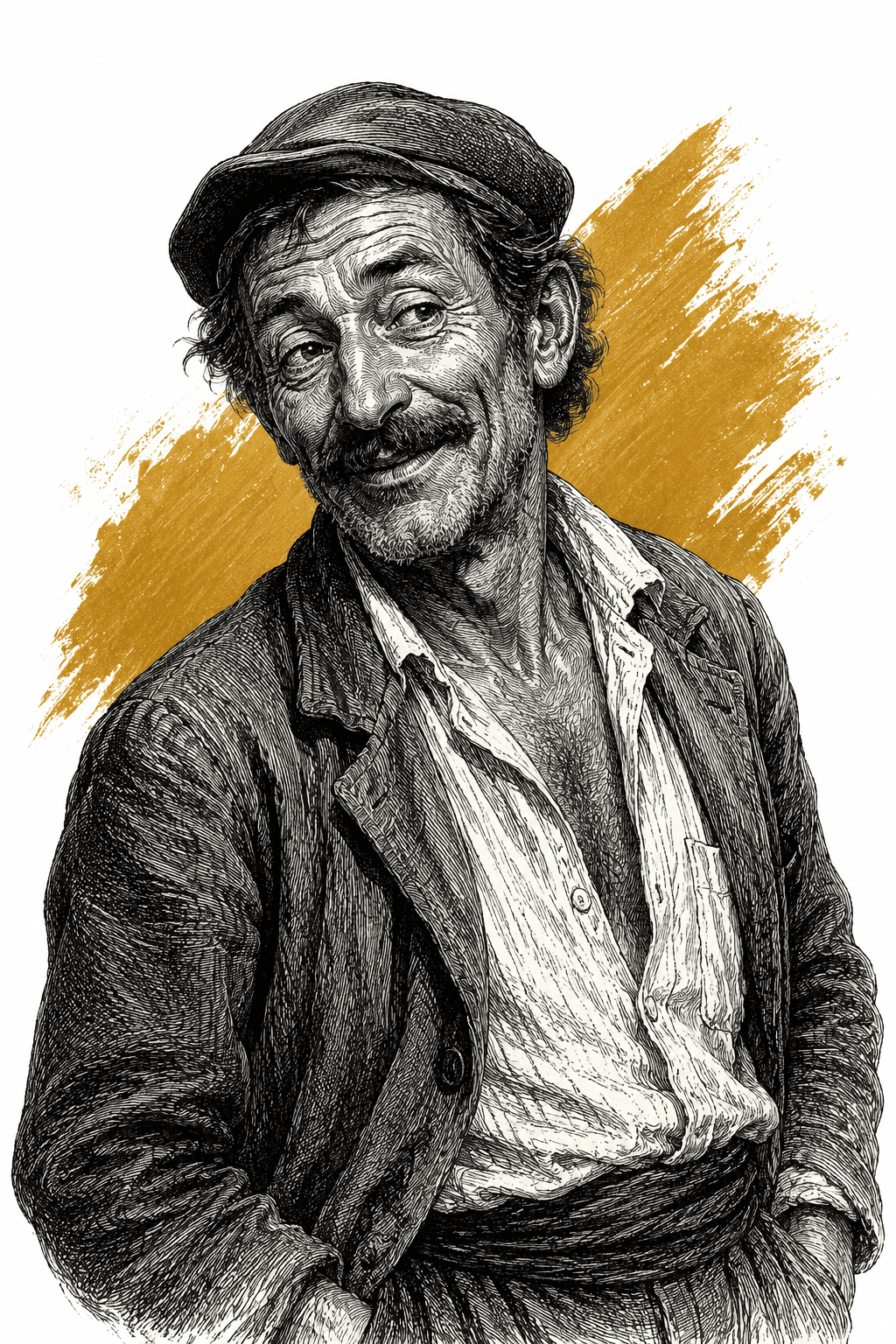 Illustrated portrait of Peduzzi
