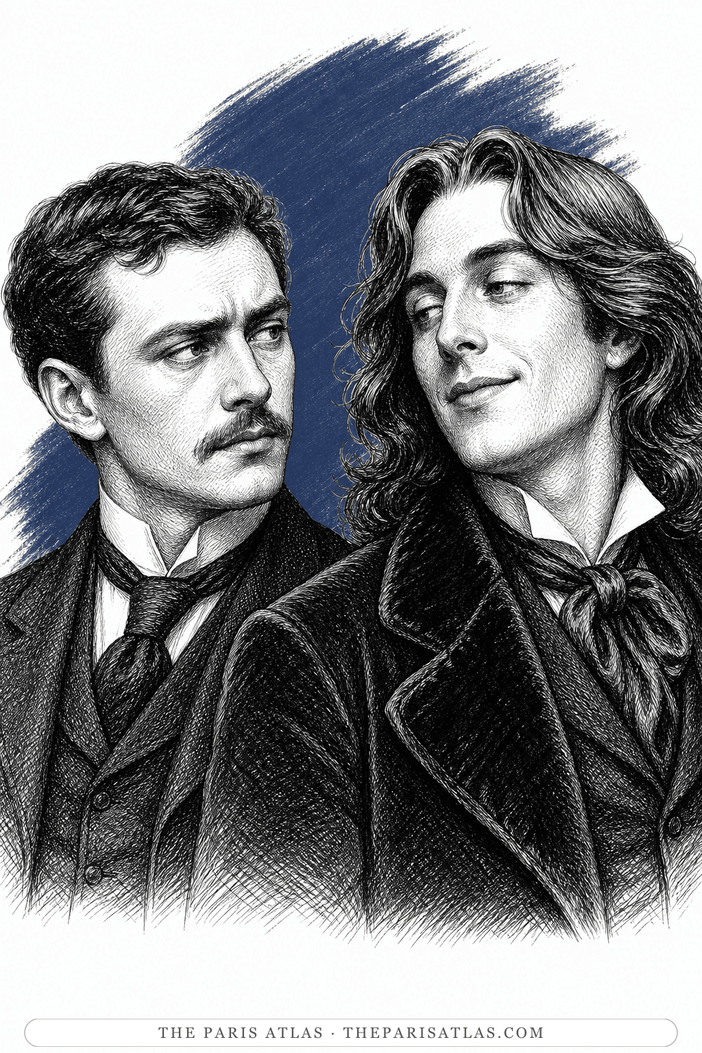 Illustrated portrait of Cyril and Vivian ('The Decay of Lying')