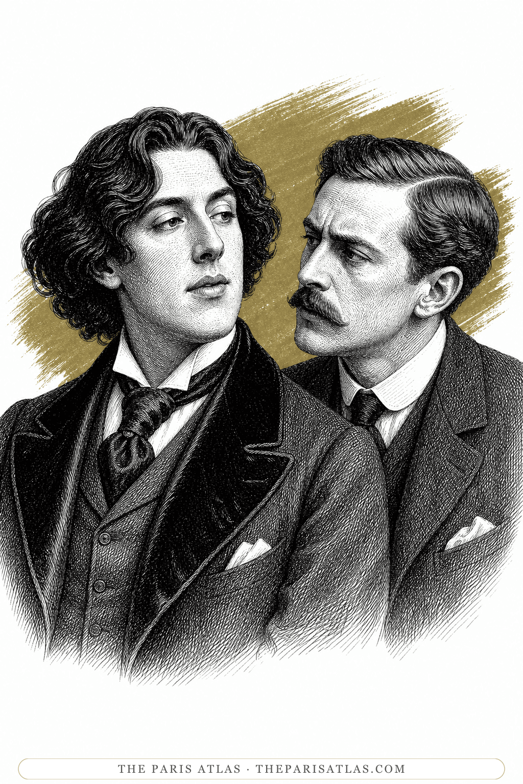 Illustrated portrait of Gilbert and Ernest ('The Critic as Artist')