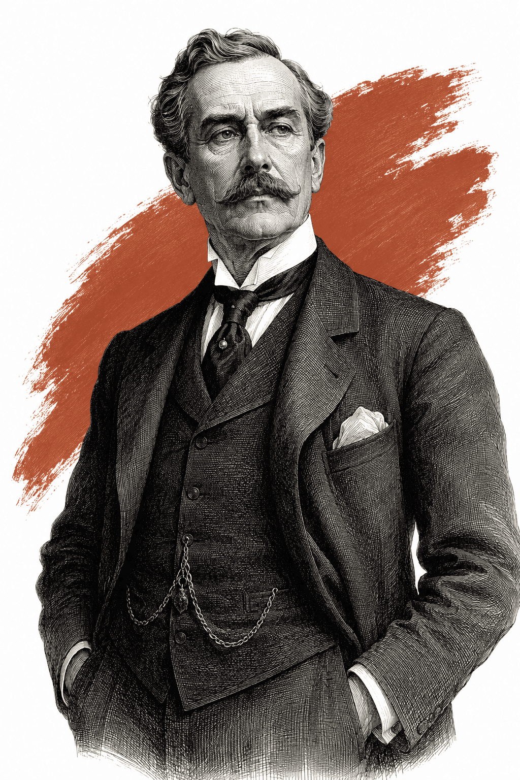 Illustrated portrait of Léon de Carneilhan