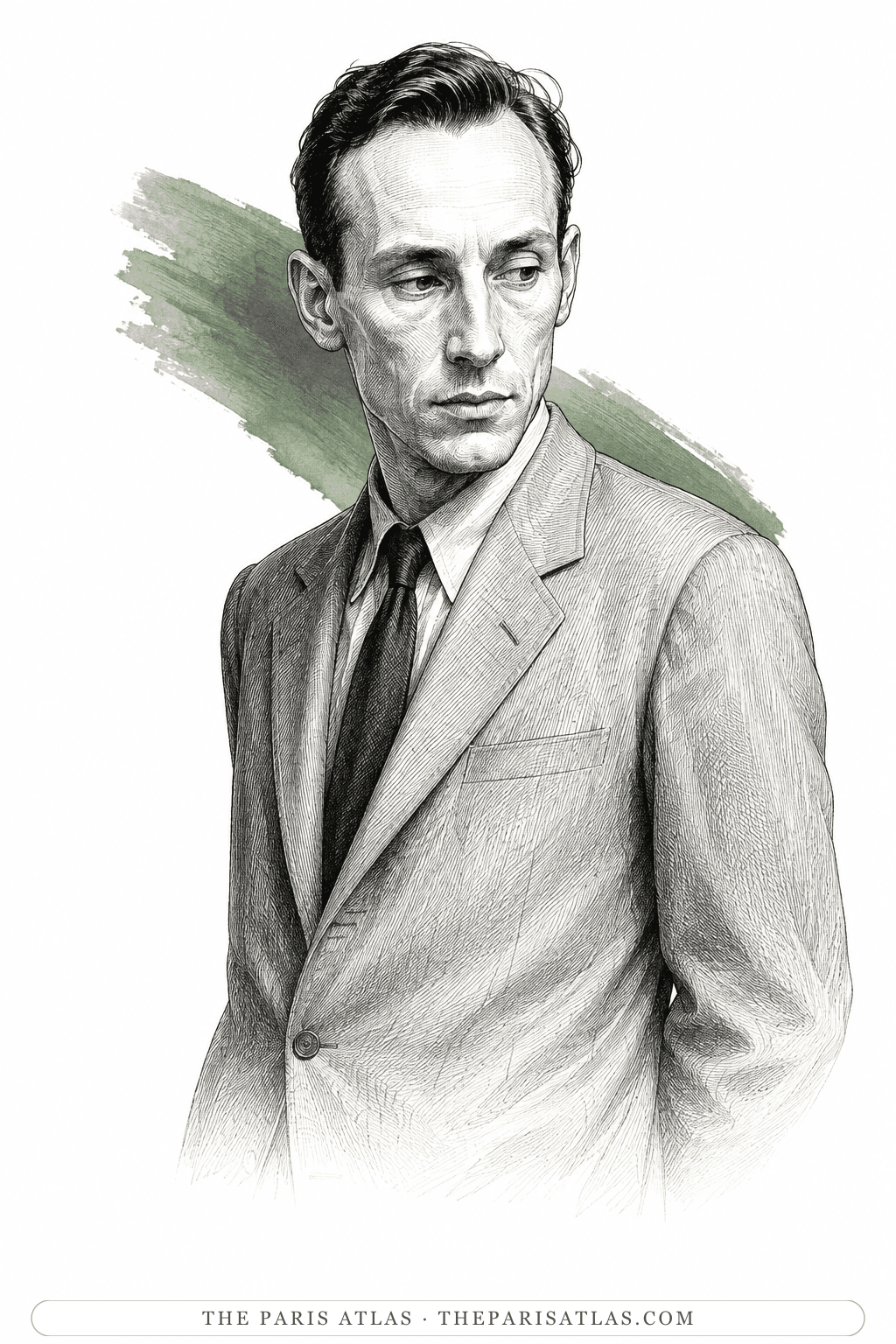 Illustrated portrait of William Lee