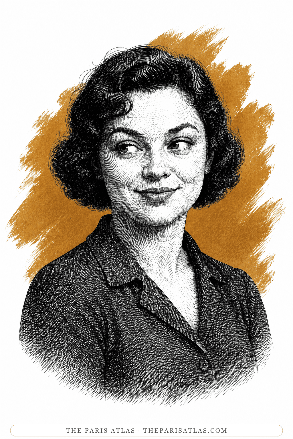 Illustrated portrait of The bar girl
